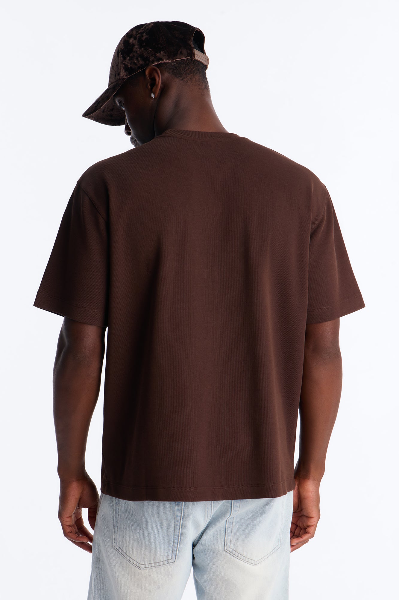 Collegiate Crewneck Tee - Brown