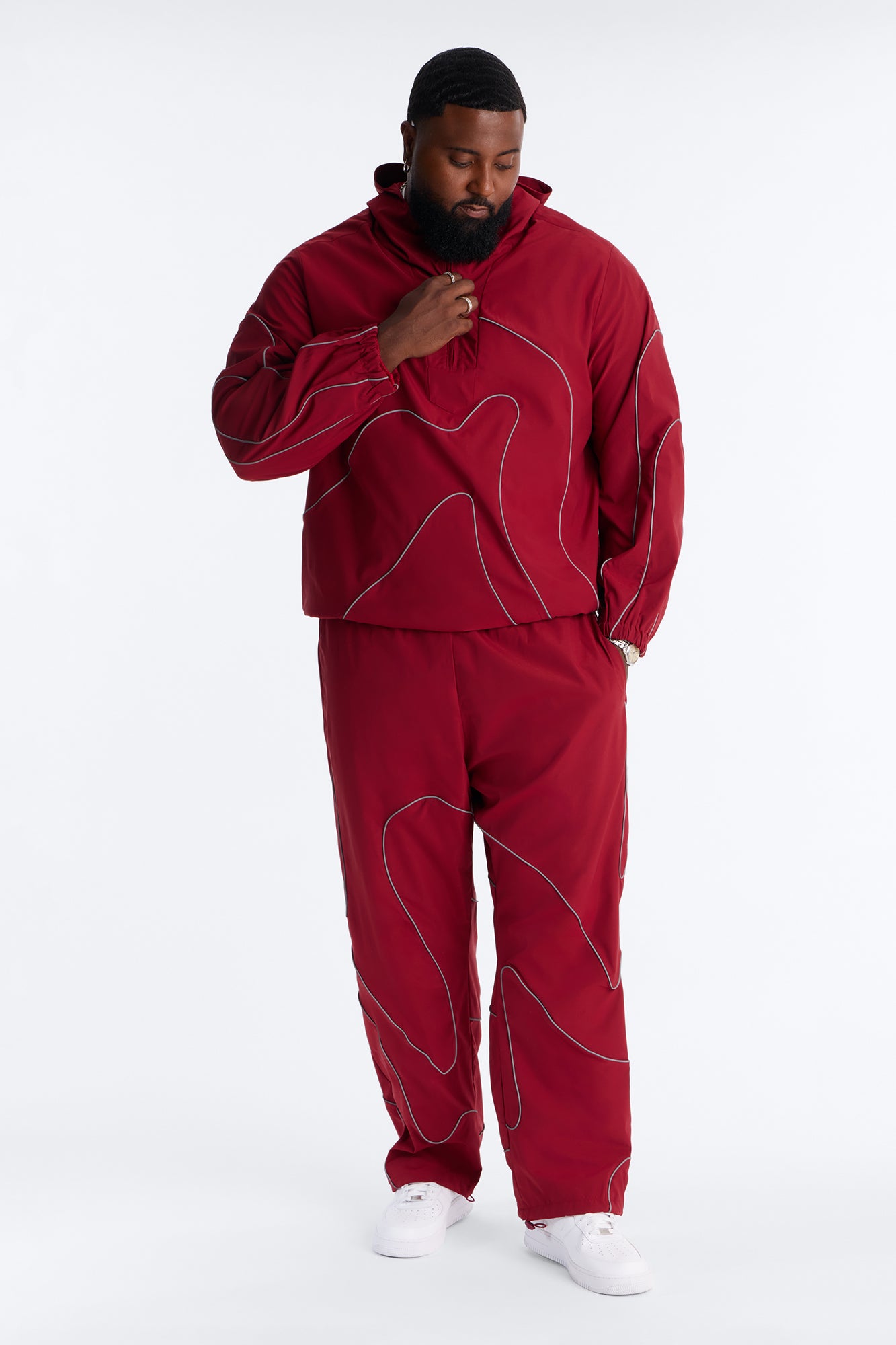 Futuristic Mode Track Jacket - Red