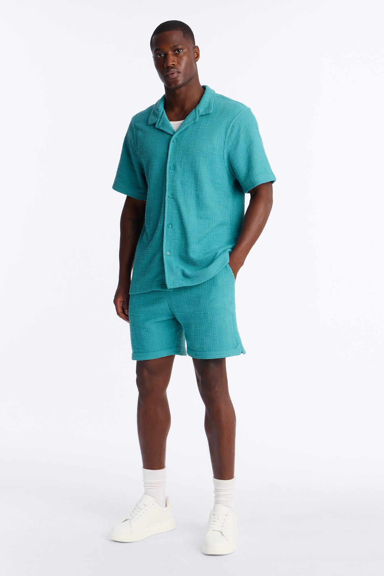 Dean Textured Short - Teal
