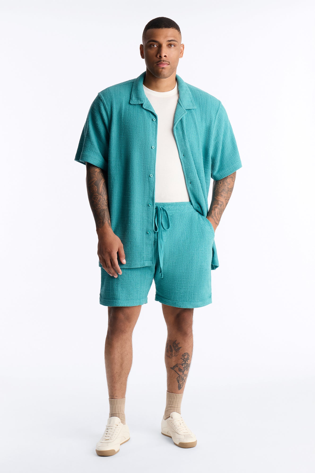 Dean Textured Short - Teal