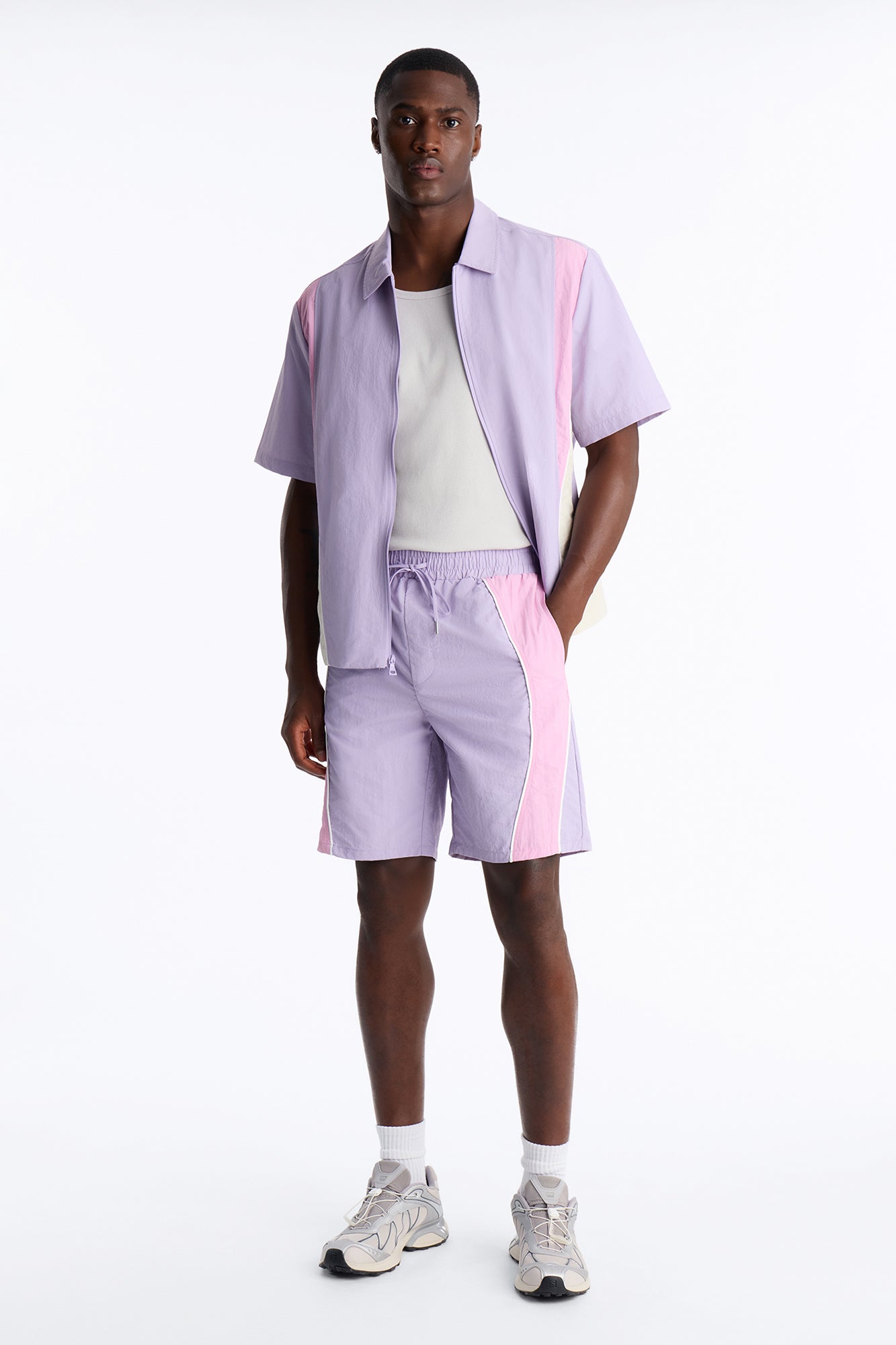 Relaxed Osaka Block Short - Purple/combo