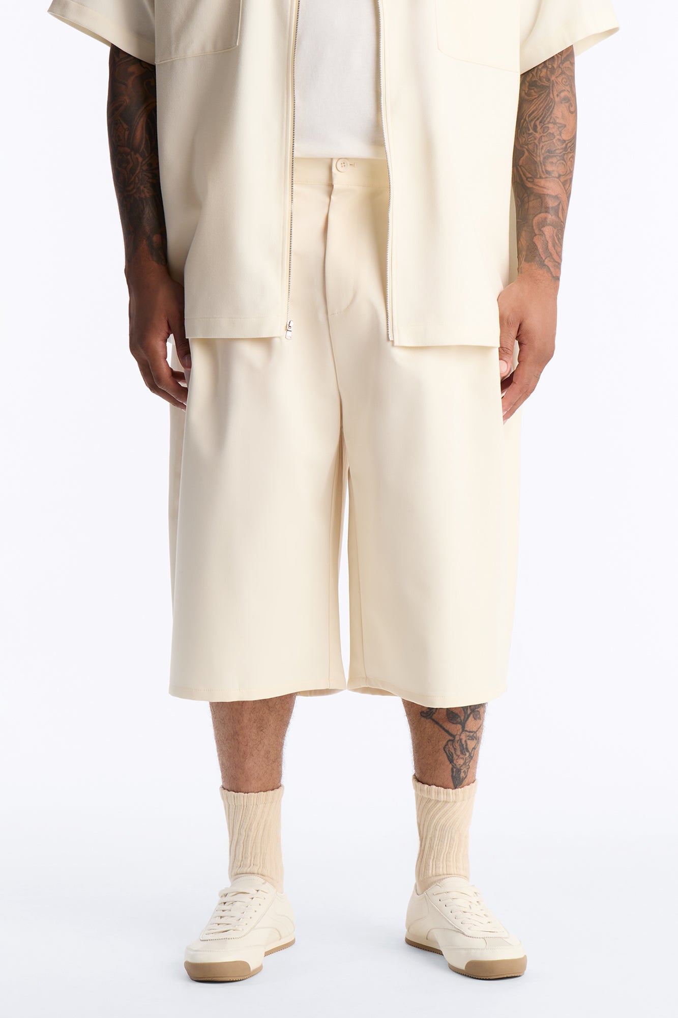 Laguna Baggy Trouser Short - Cream
