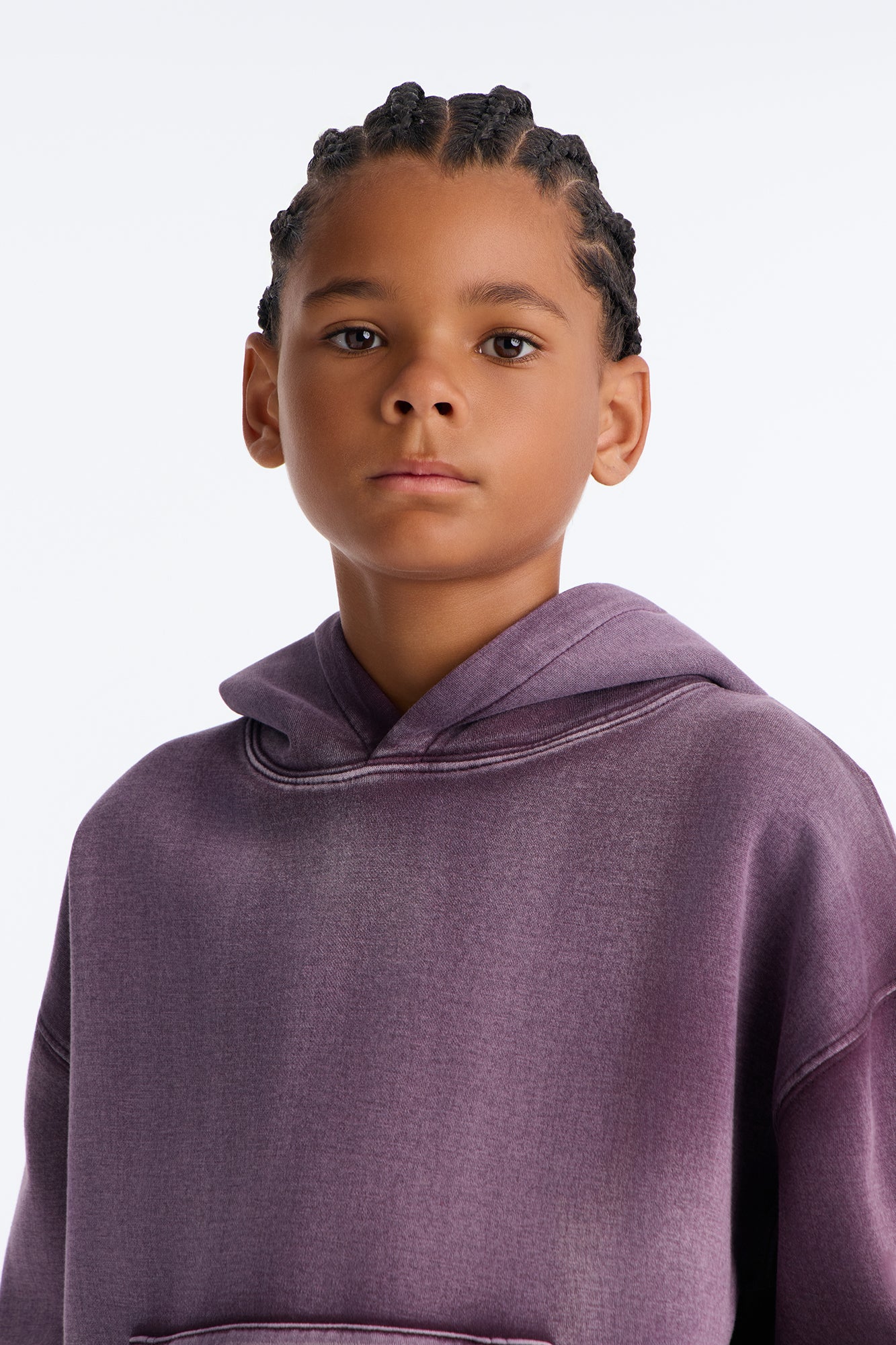 Mini Acid Wash Oversized Heavyweight Hoodie - Purple
