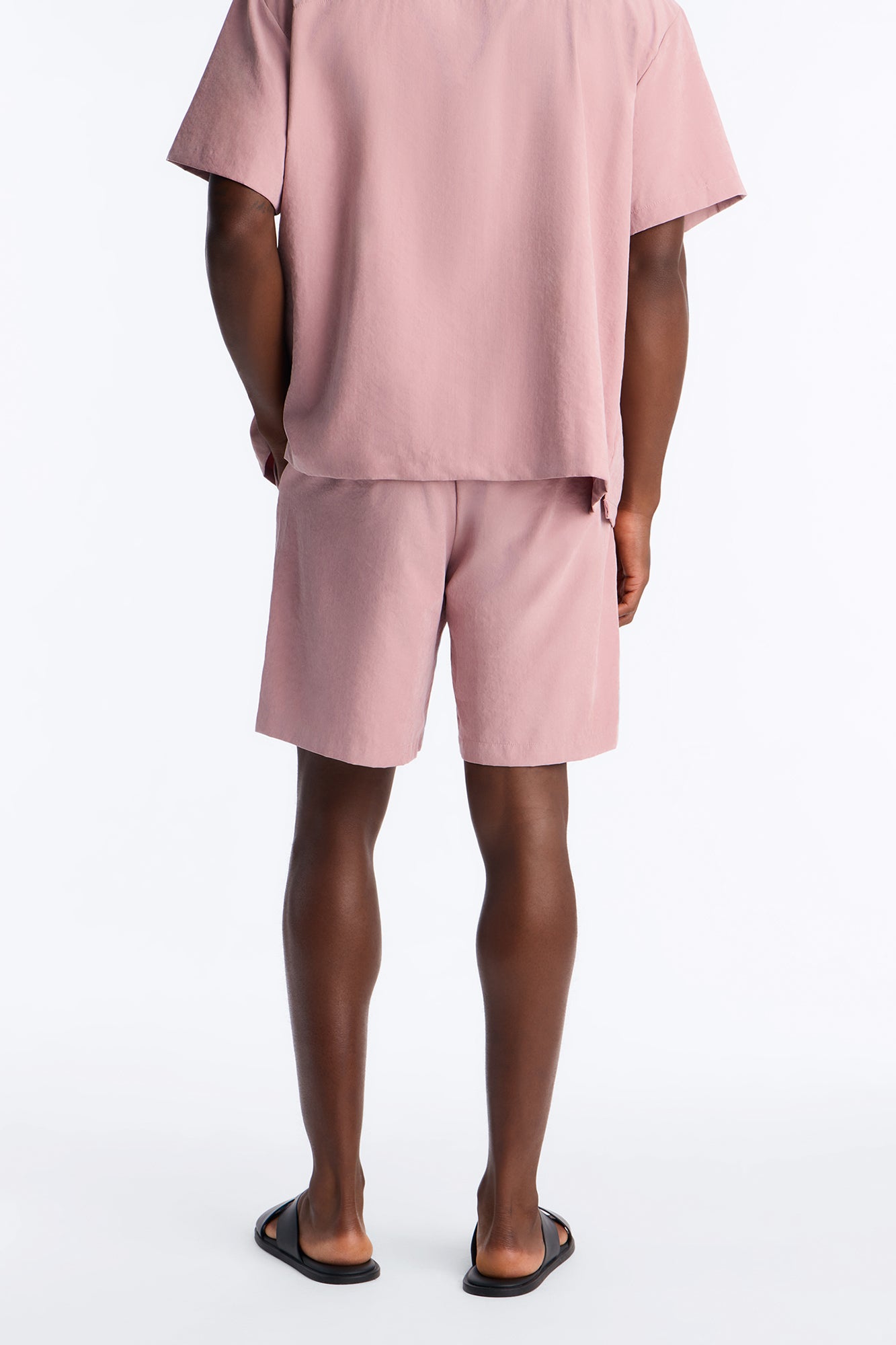Neo Faux Suede Relaxed Trouser Short - Mauve
