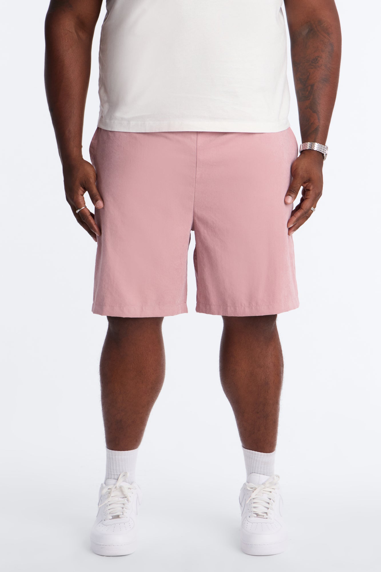 Neo Faux Suede Relaxed Trouser Short - Mauve