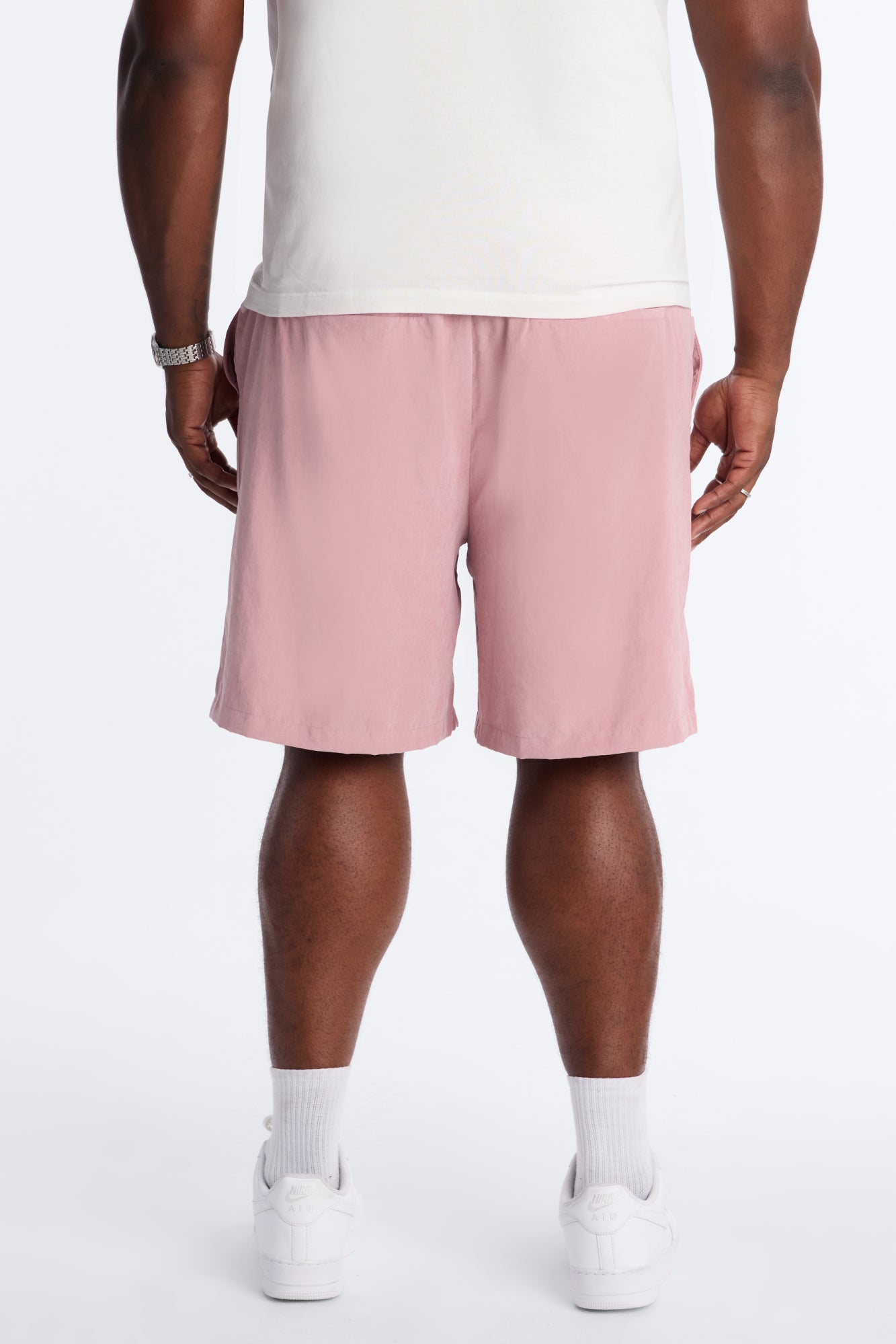 Neo Faux Suede Relaxed Trouser Short - Mauve