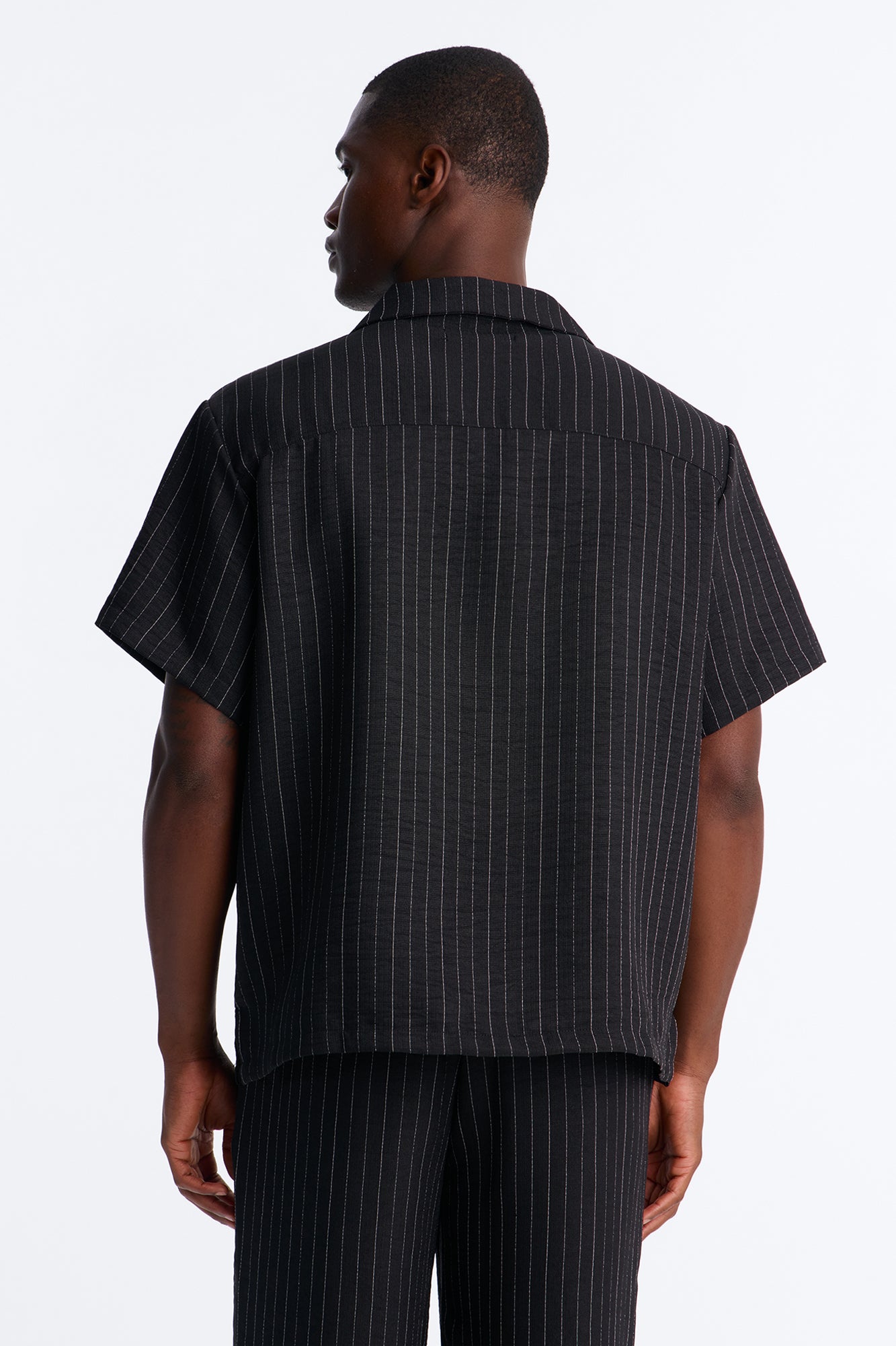 Off Stitch Relaxed Cuban Collar Shirt - Black/combo