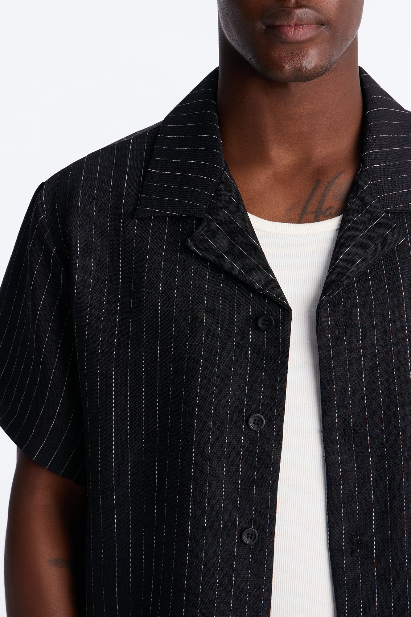 Off Stitch Relaxed Cuban Collar Shirt - Black/combo