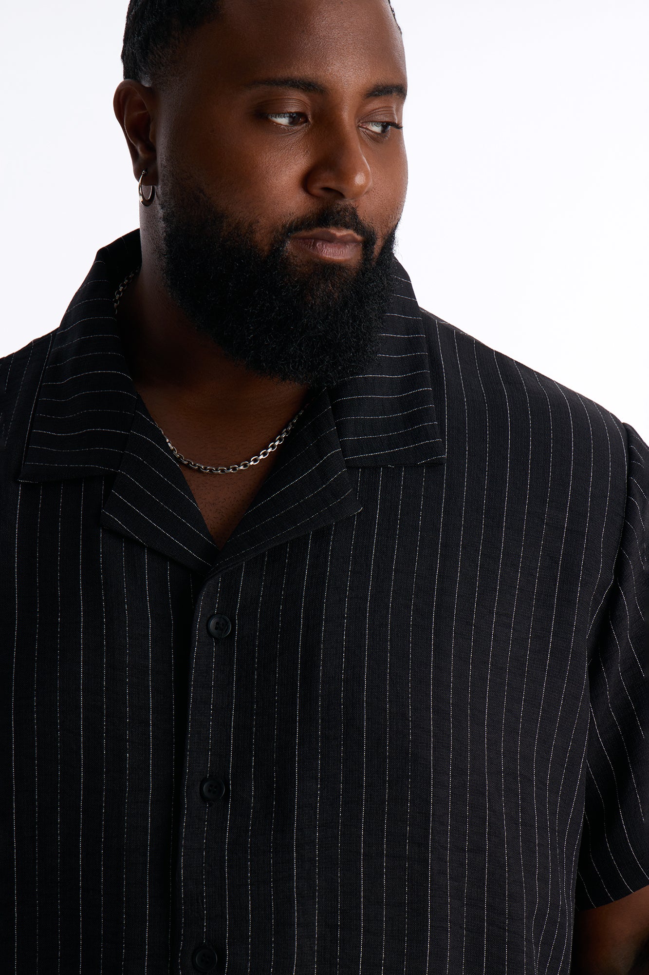 Off Stitch Relaxed Cuban Collar Shirt - Black/combo