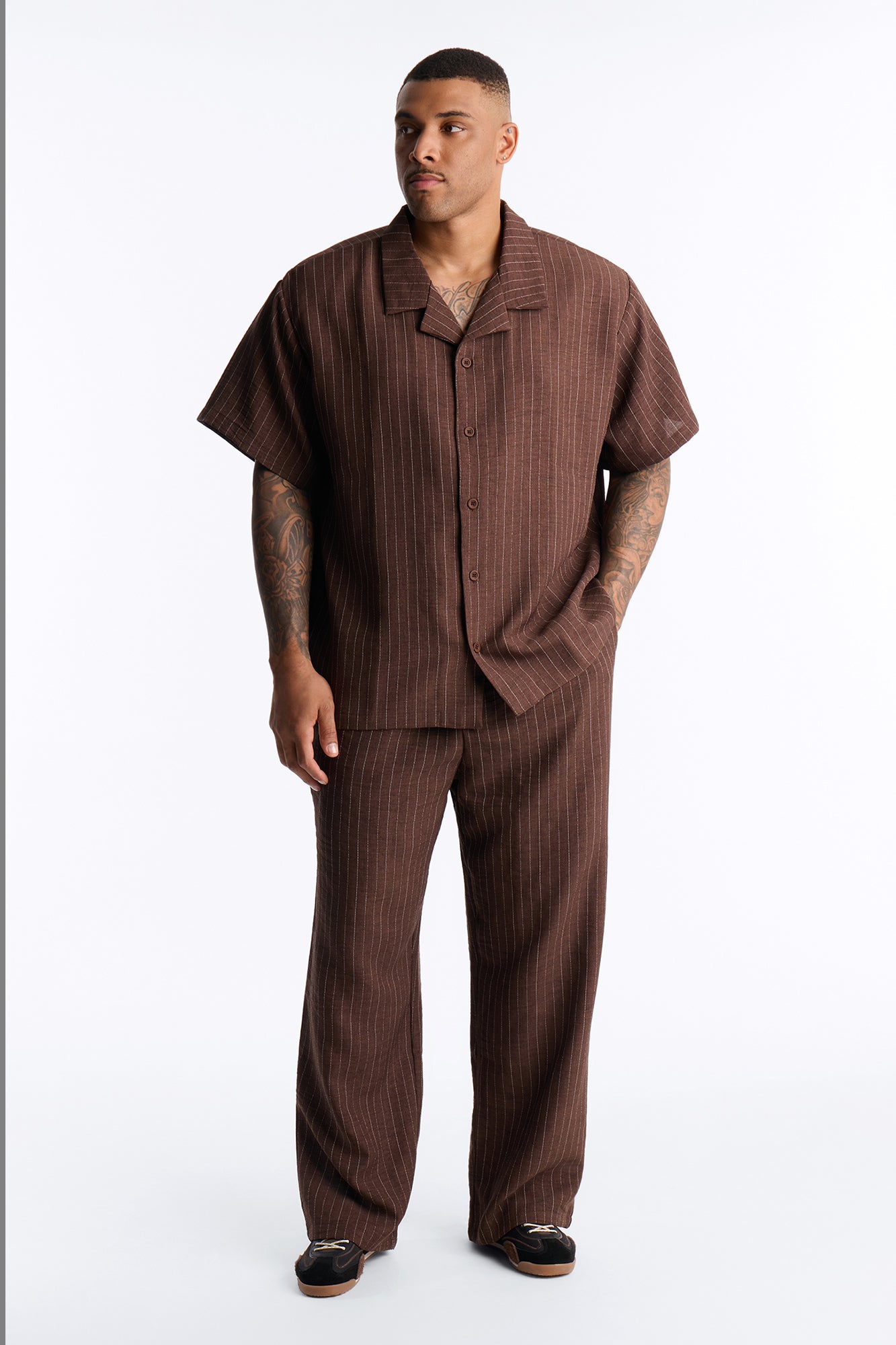 Off Stitch Relaxed Pant - Brown/combo