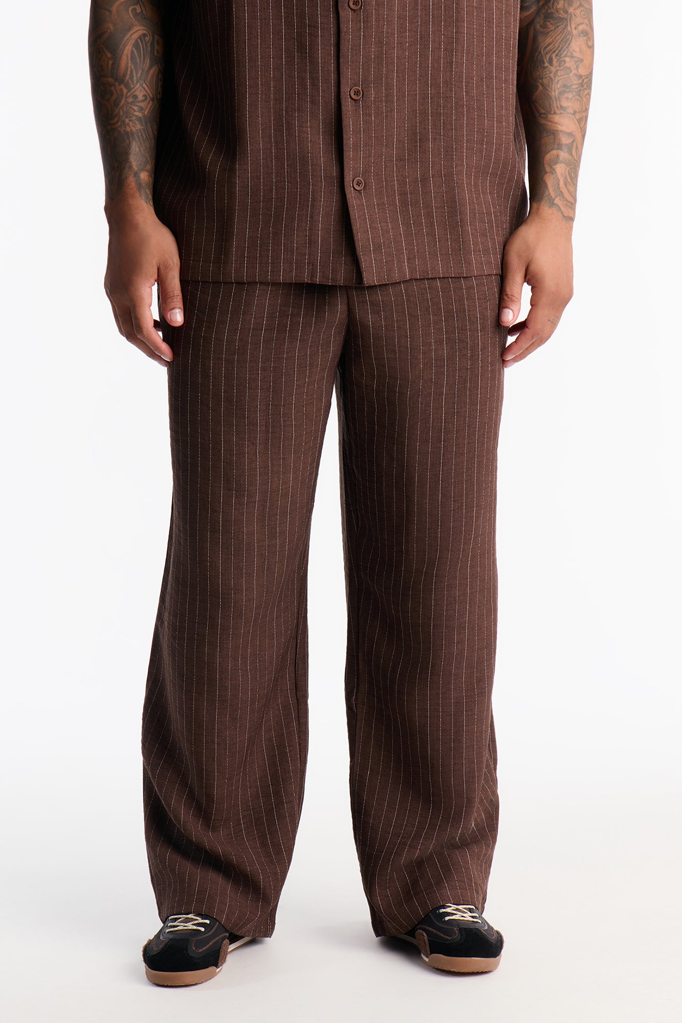 Off Stitch Relaxed Pant - Brown/combo