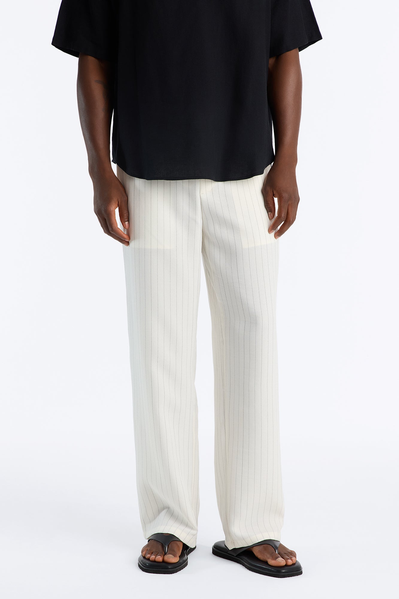 Off Stitch Relaxed Pant - Cream/combo