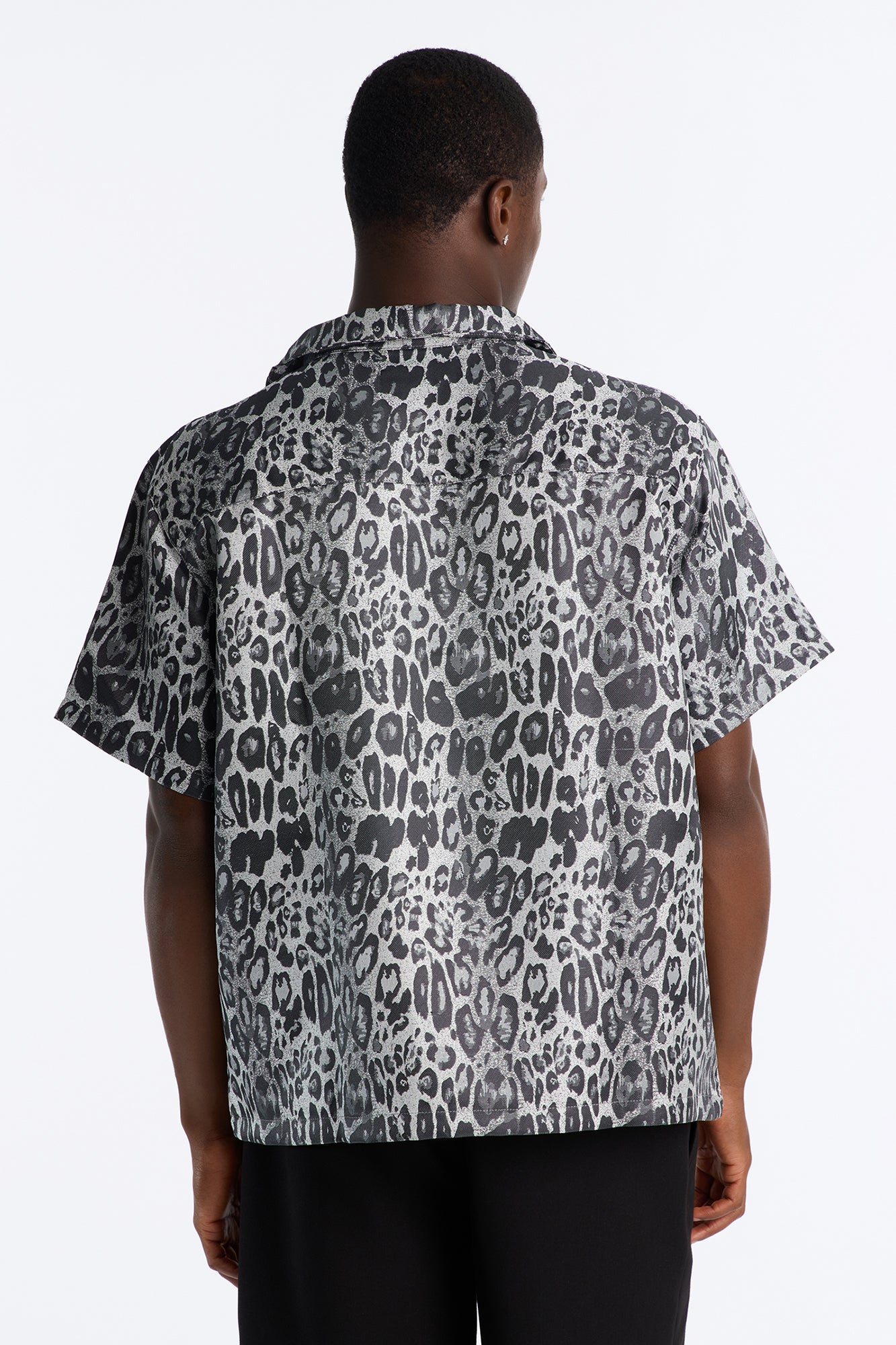 Night Prowl Relaxed Cuban Collar Shirt - Grey/combo