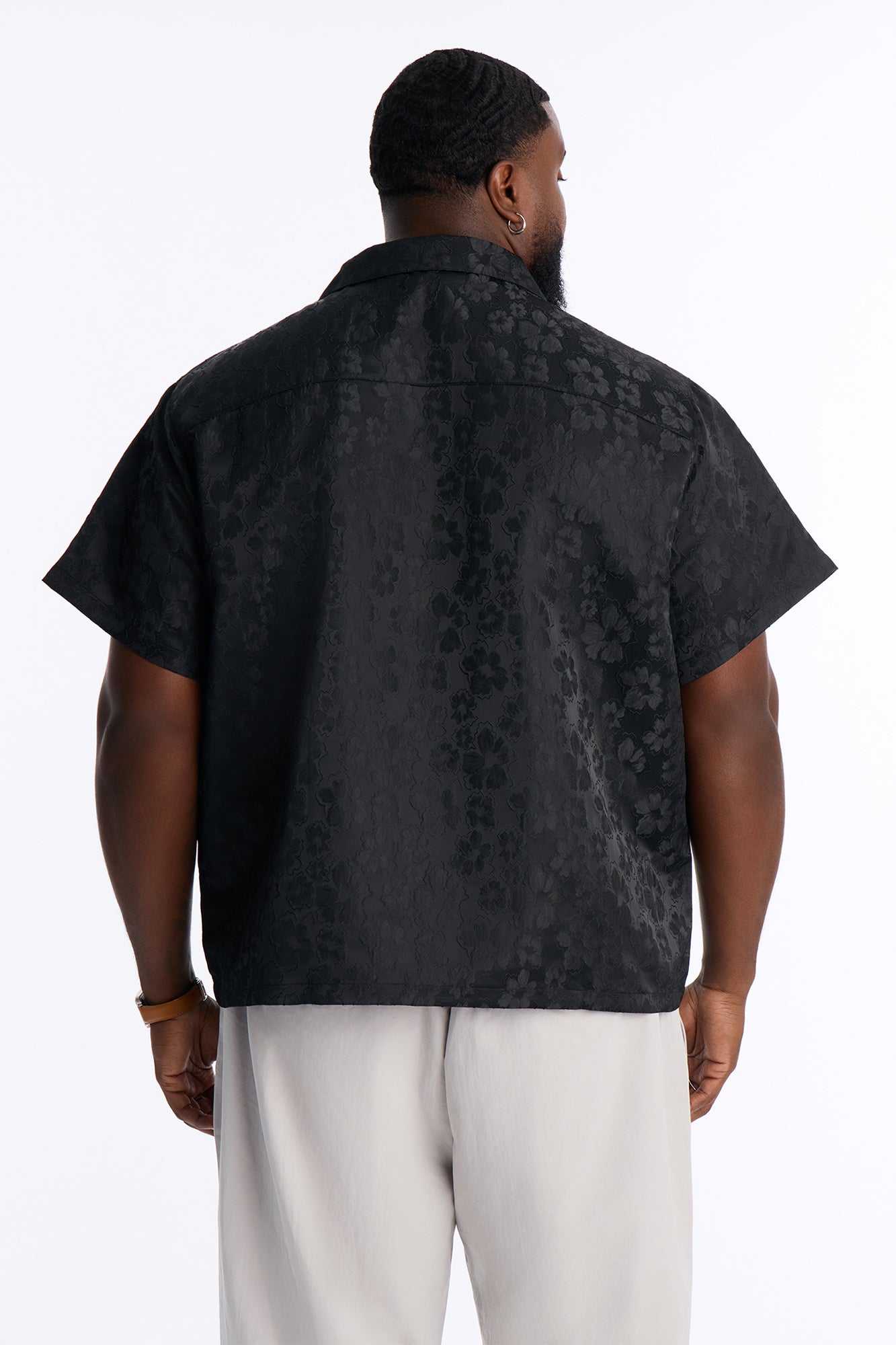 Lotto Floral Relaxed Cuban Collar Shirt - Black