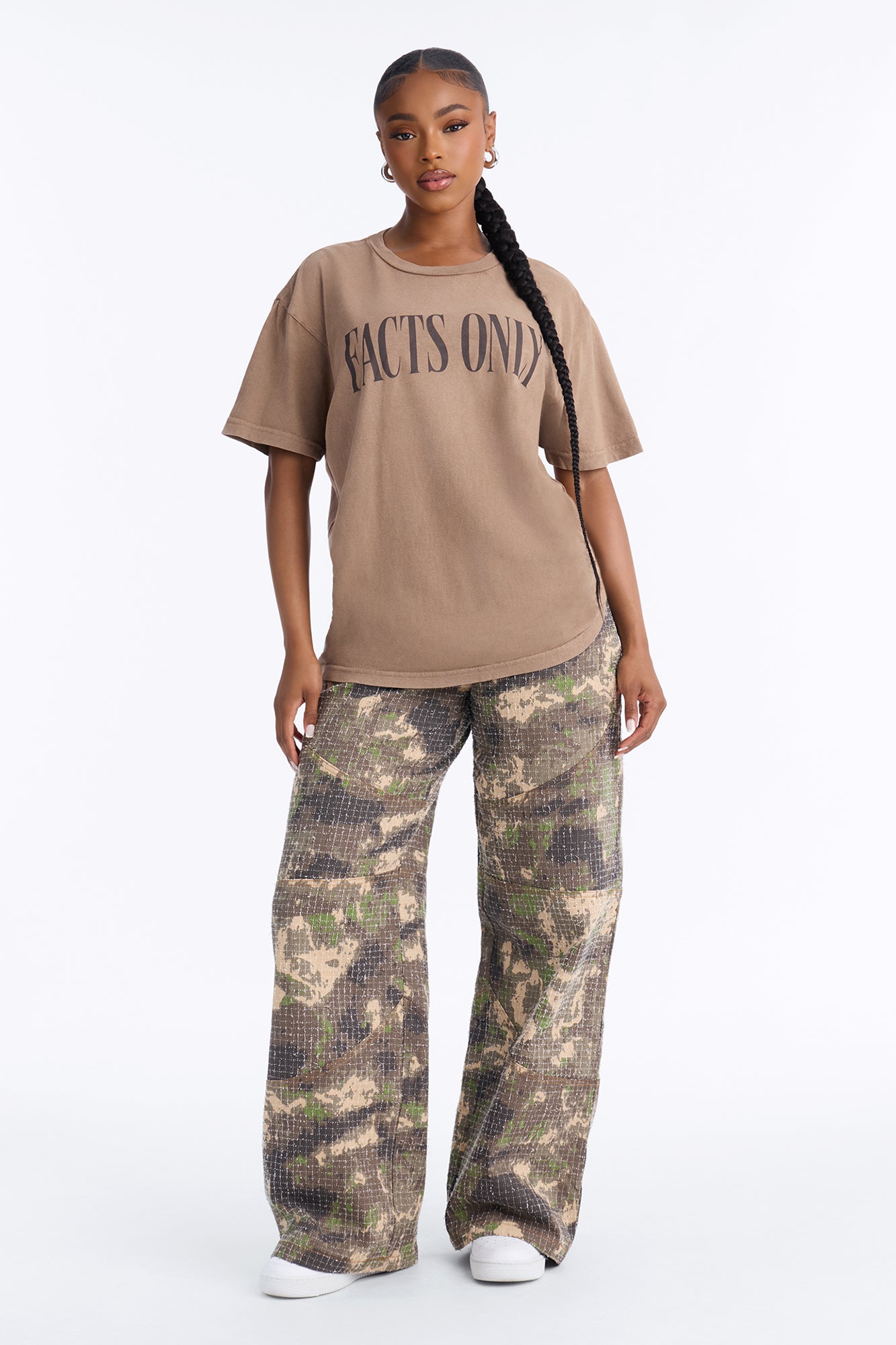 Speaking Facts Only Washed Tee - Taupe