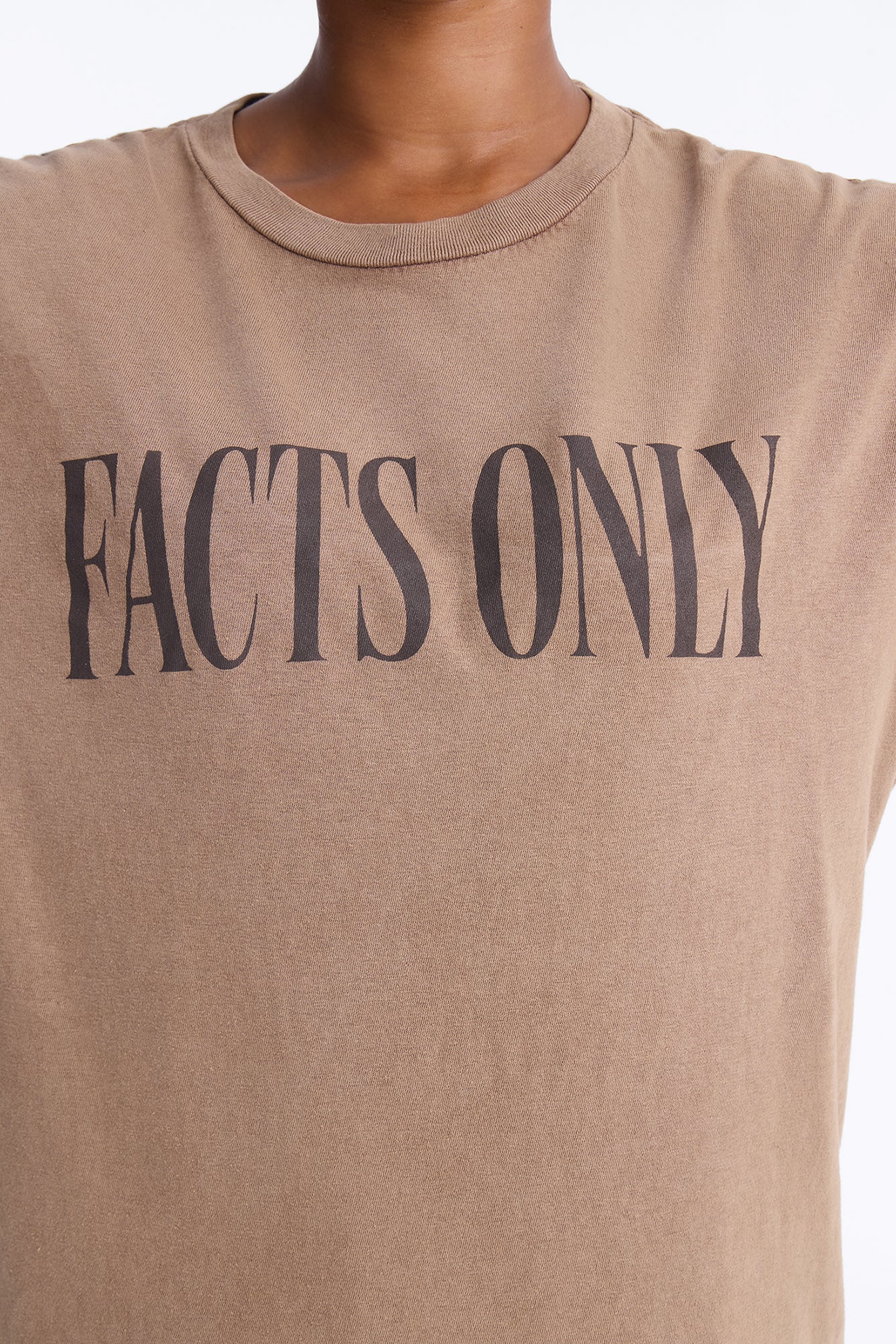 Speaking Facts Only Washed Tee - Taupe
