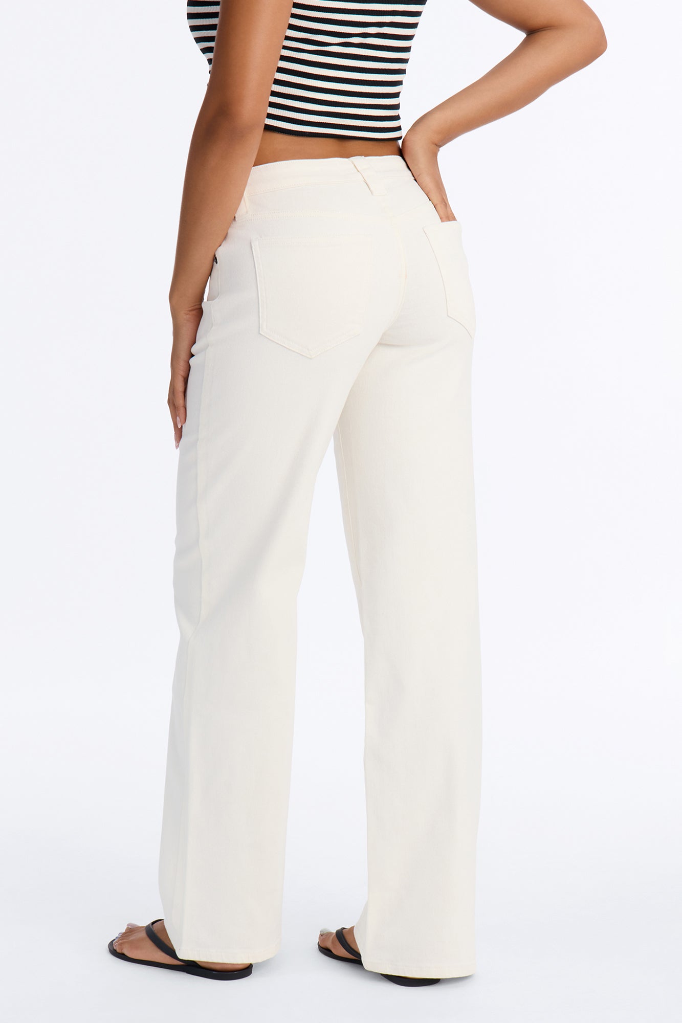 In His League Everyday Wide Leg Jeans - White