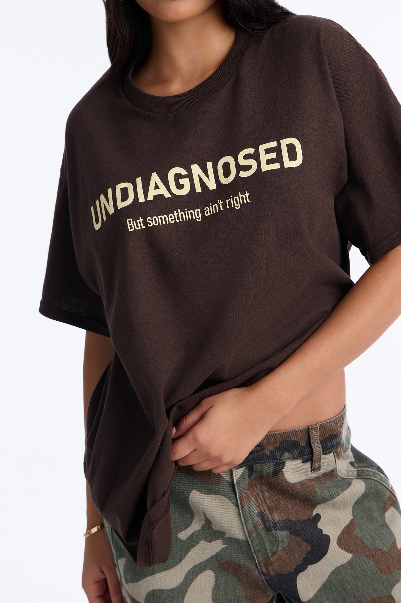 Something Aint Right Tee - Brown