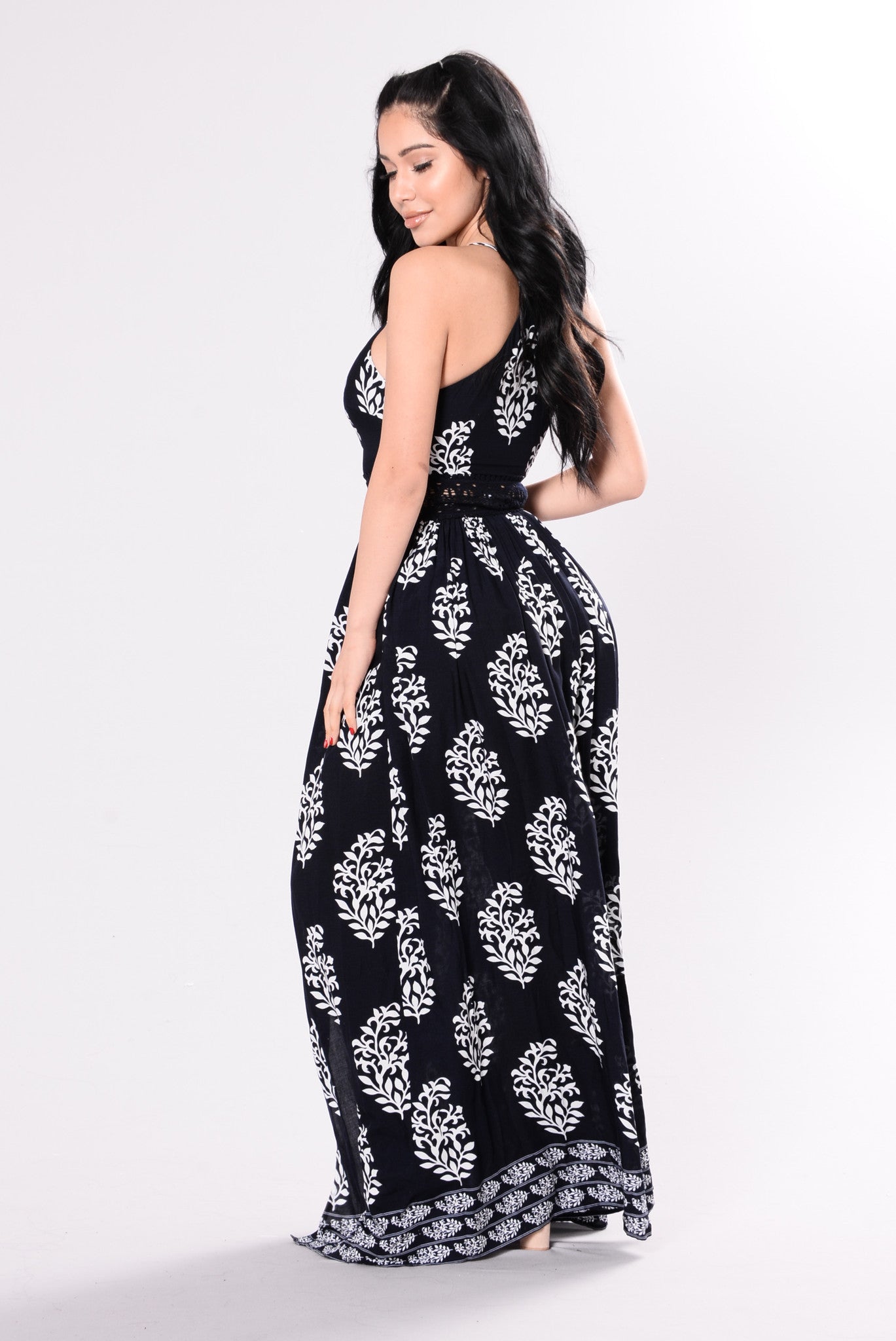 Holy Slit Dress - Navy