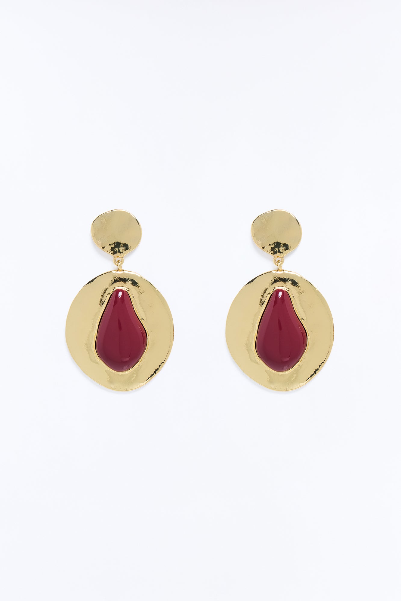 Alora Drop Earrings - Burgundy/combo
