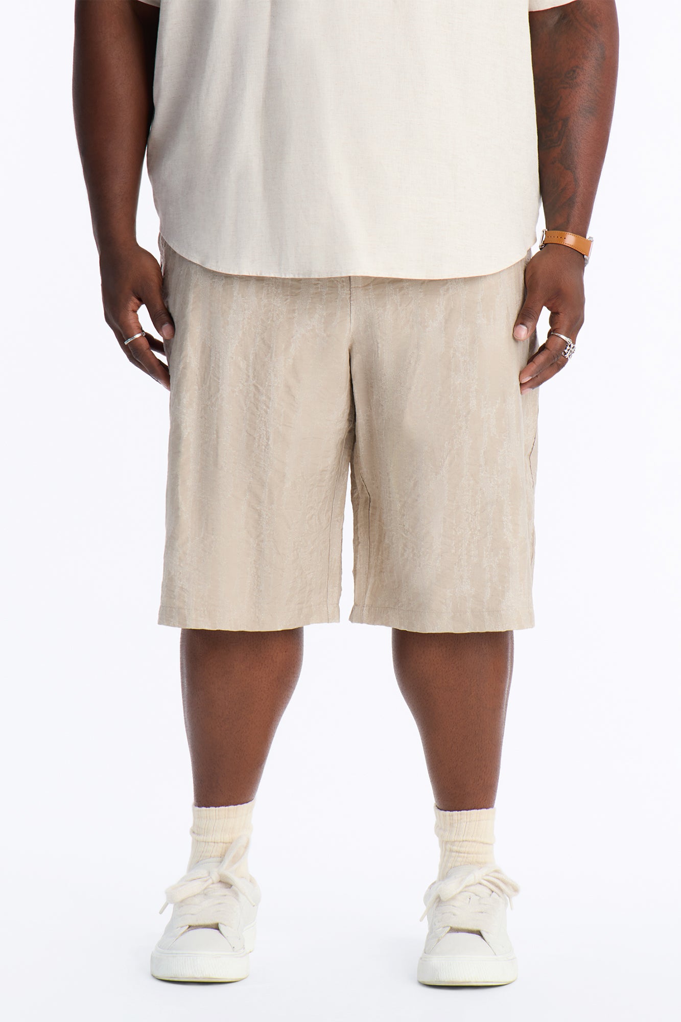 Savanna Textured Relaxed Short - Oatmeal