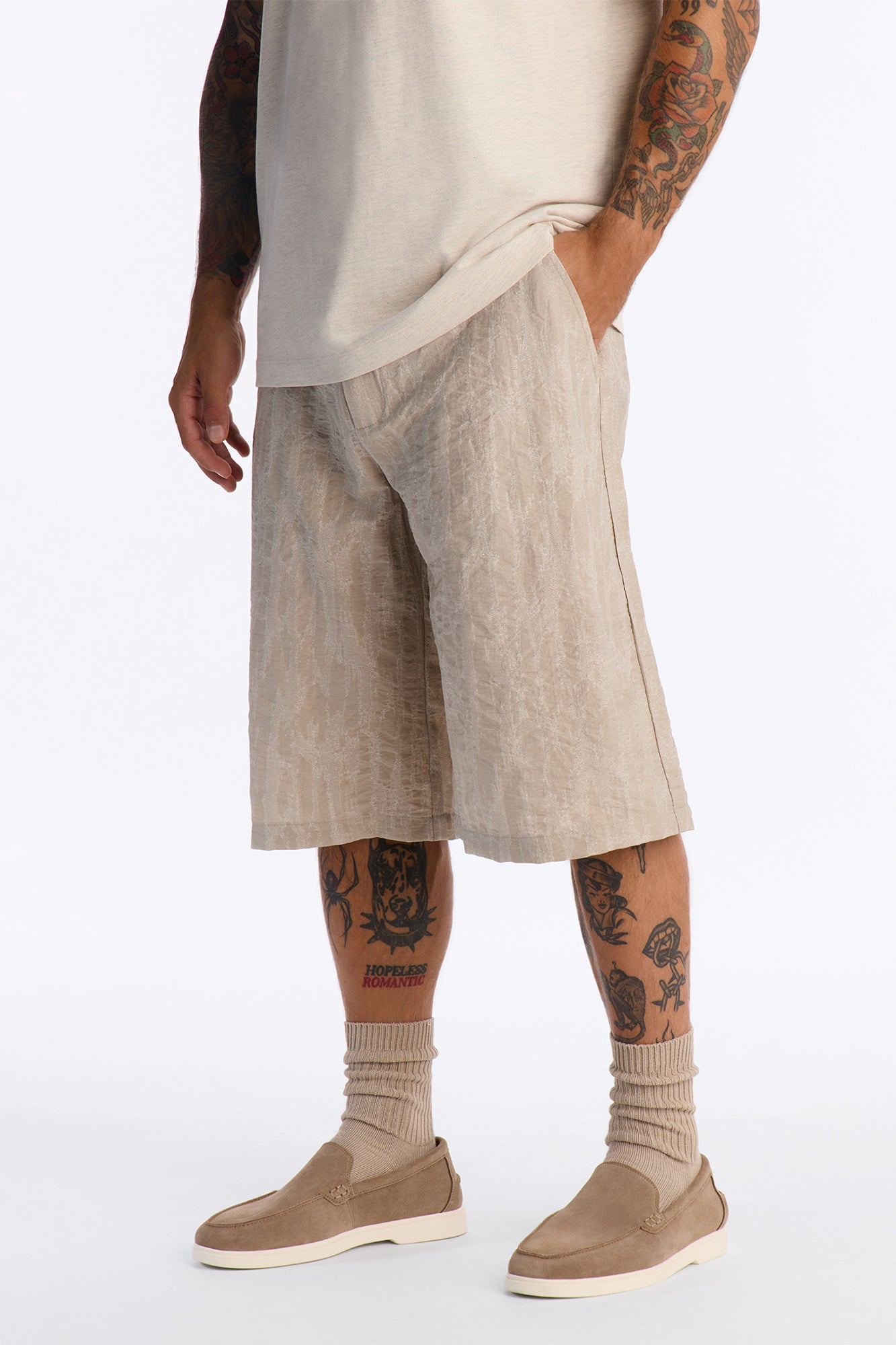 Savanna Textured Relaxed Short - Oatmeal
