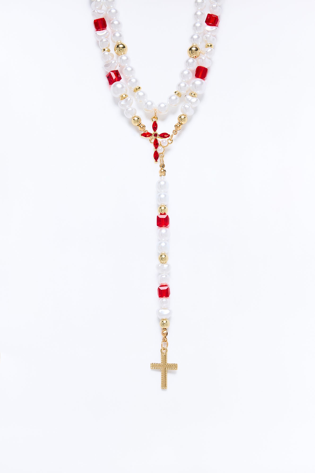 No One Like You Layered Necklace - White/combo
