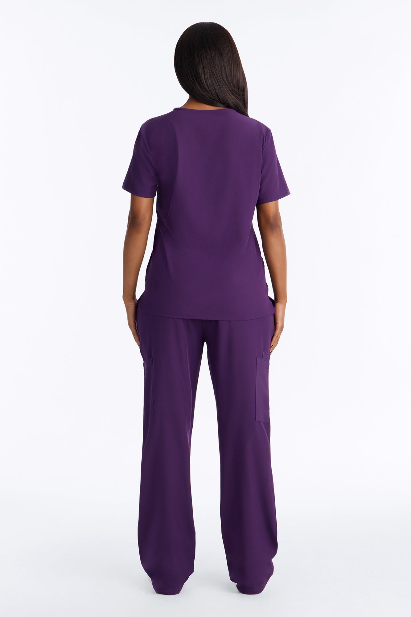 On Call Stretch Uniform Scrub Set - Eggplant