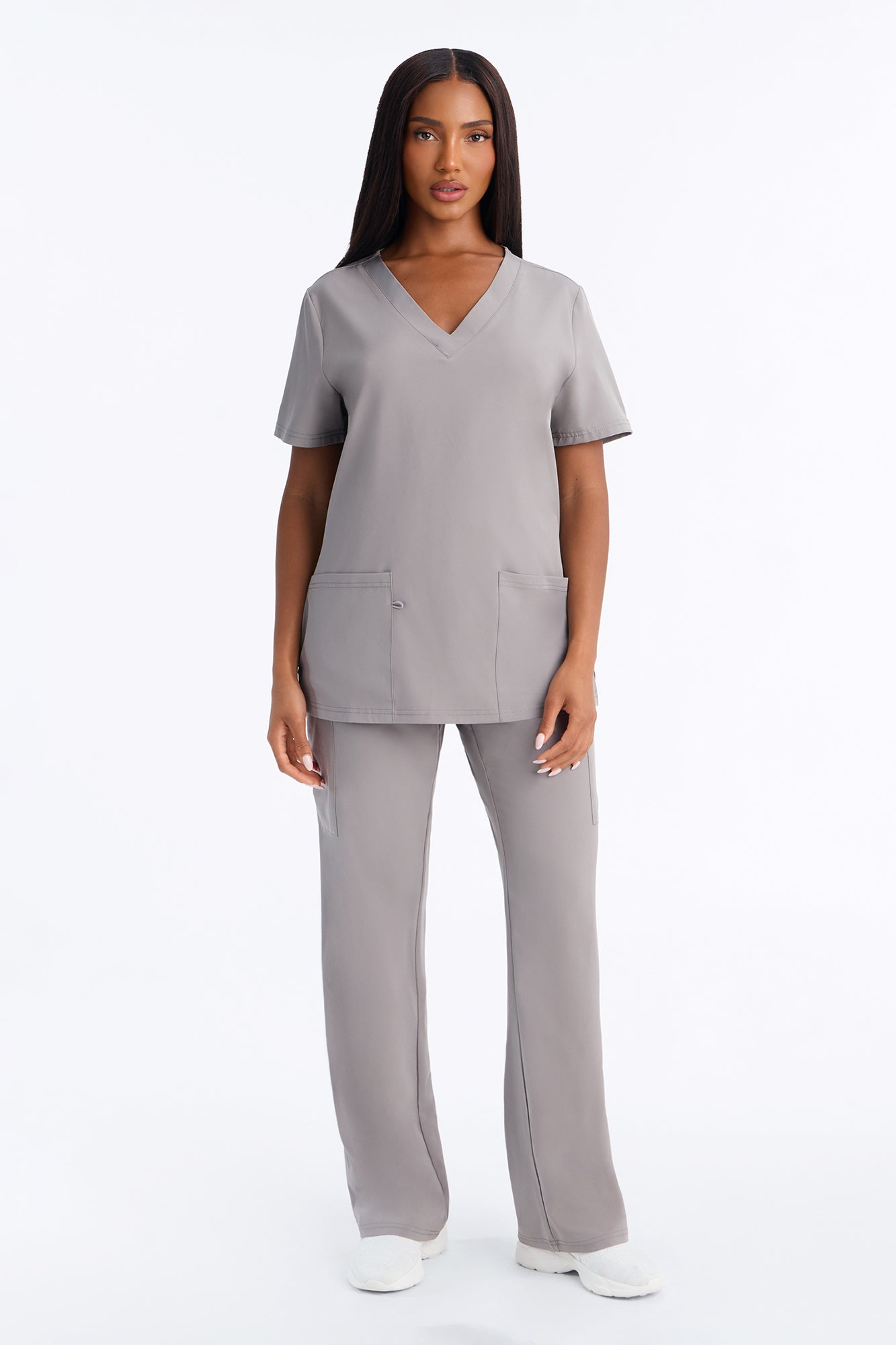 On Call Stretch Uniform Scrub Set - Grey