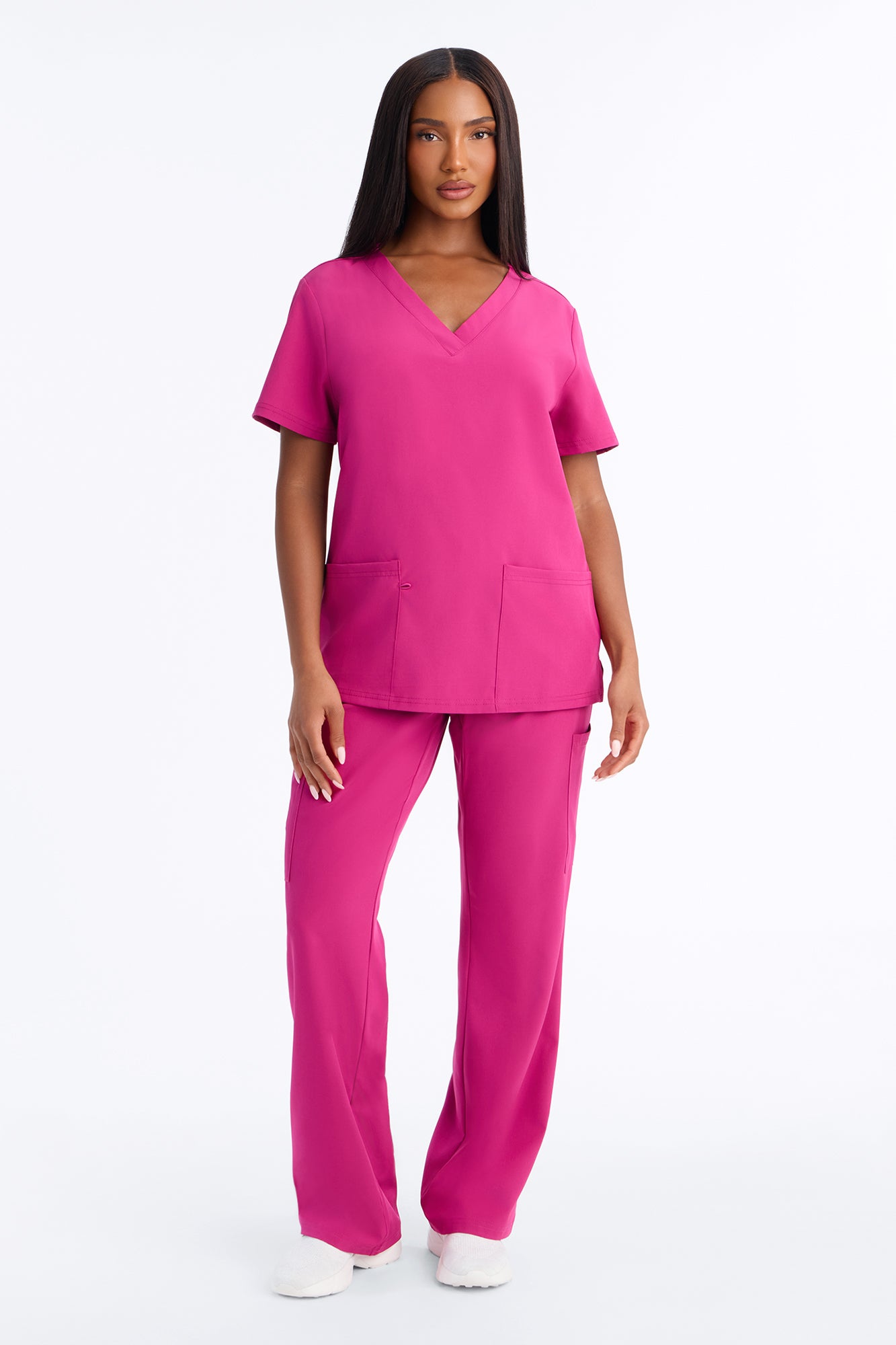 On Call Stretch Uniform Scrub Set - Raspberry