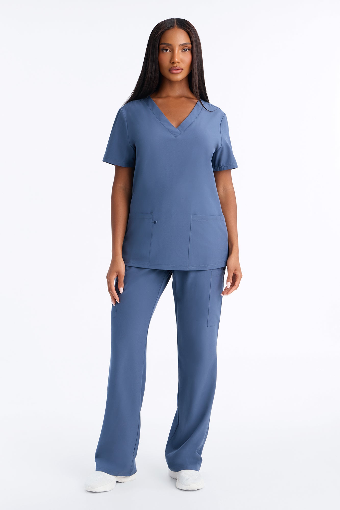 On Call Stretch Uniform Scrub Set - Slate Blue