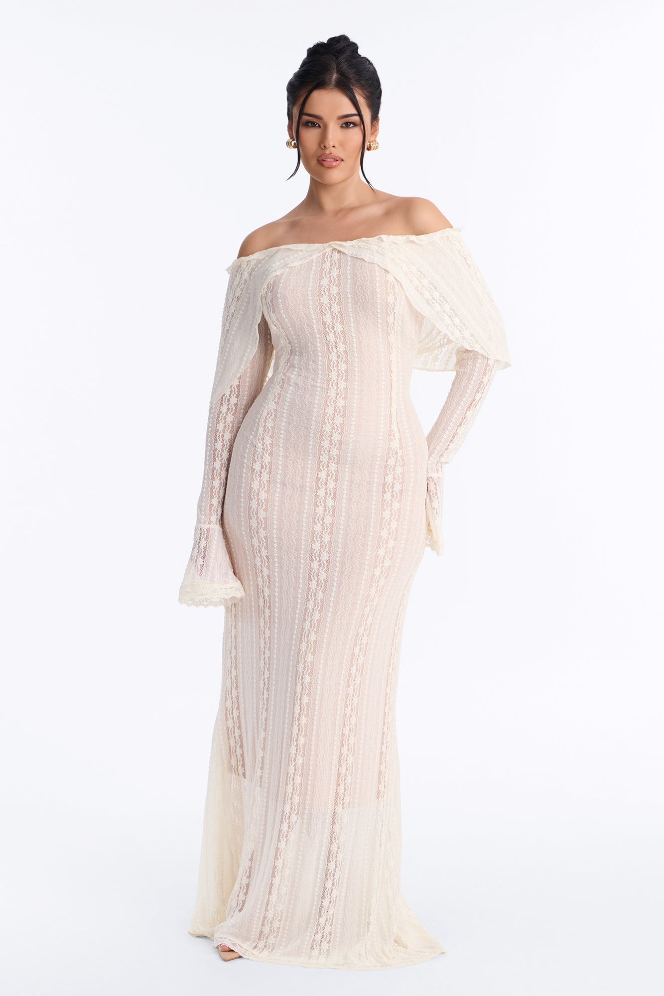 Nayeli Lace Maxi Dress - Cream