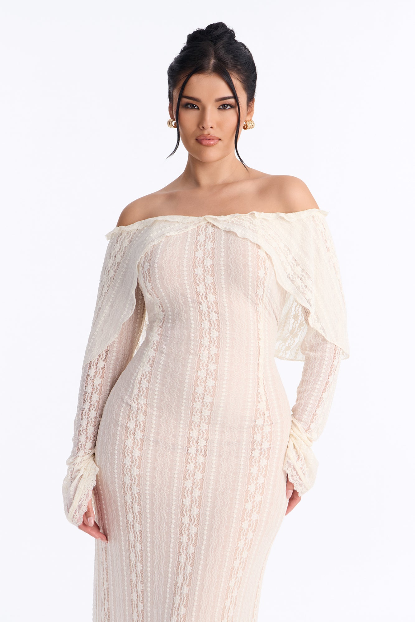 Nayeli Lace Maxi Dress - Cream