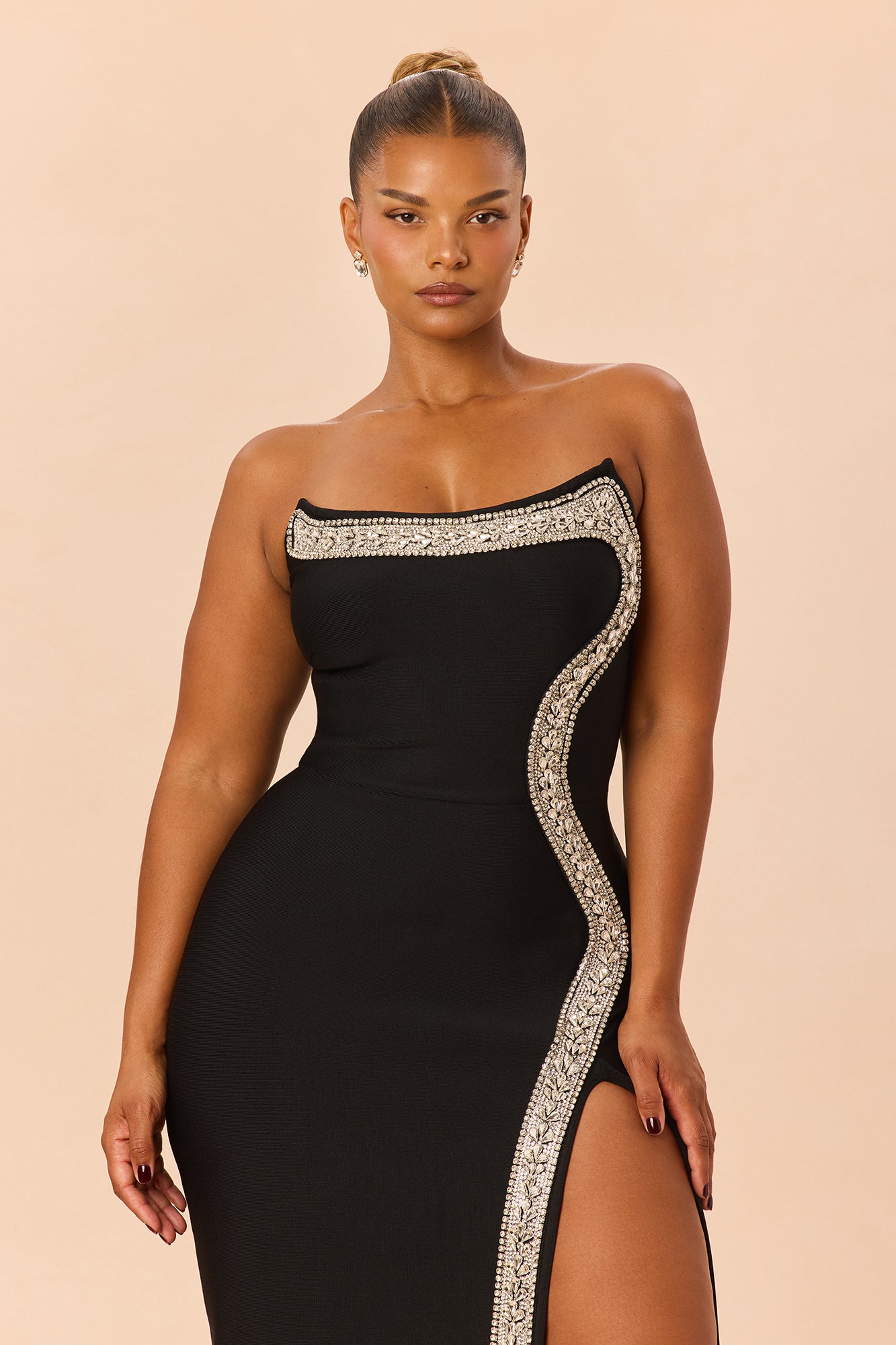 Amber Bandage Gown - Black