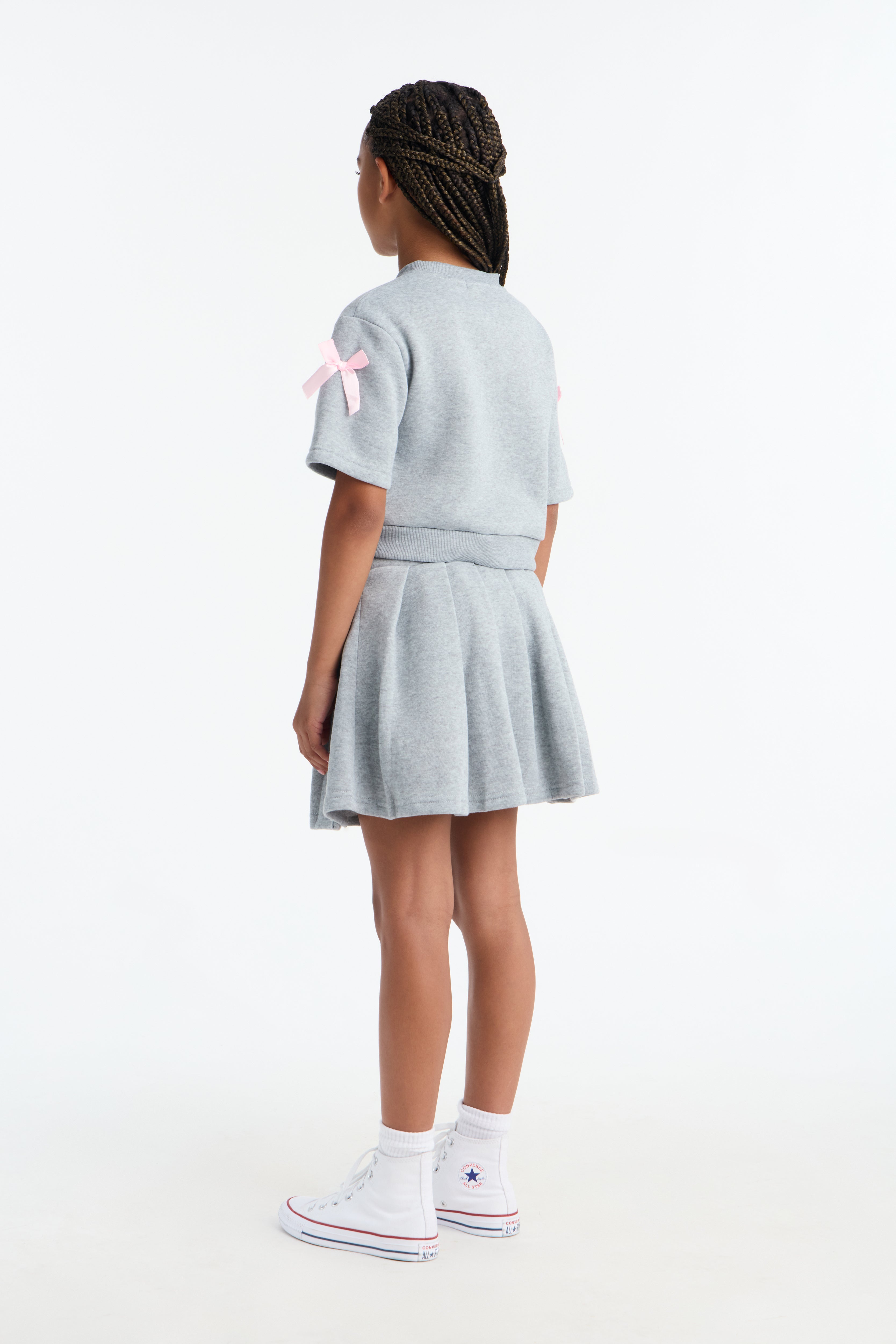 Mini Simply The Prettiest Skort Set - Heather Grey