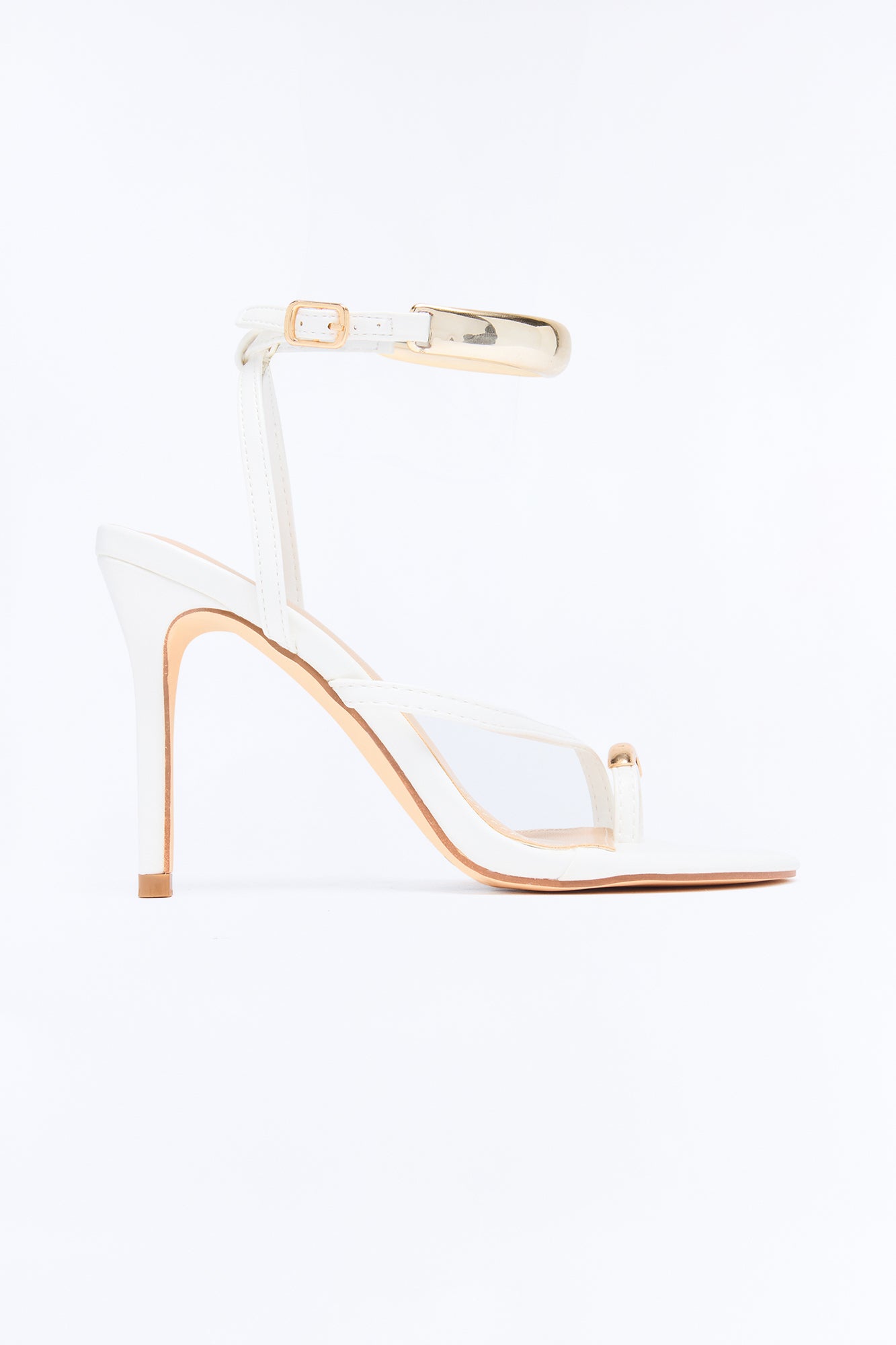 Harmonie Hardware Toe Ring Heels - White