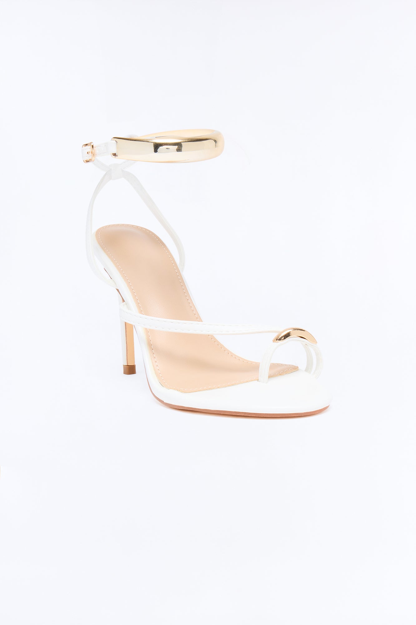 Harmonie Hardware Toe Ring Heels - White