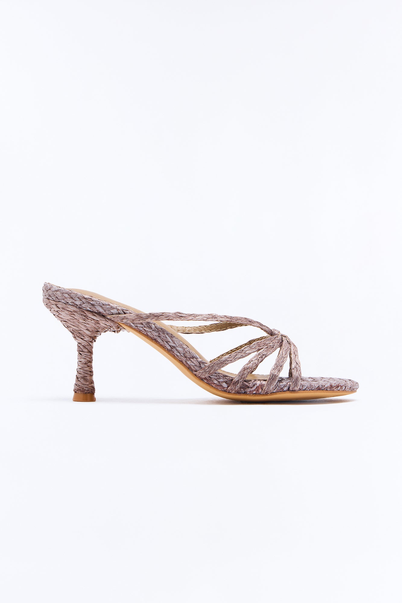 Back to It Raffia Heels - Chocolate
