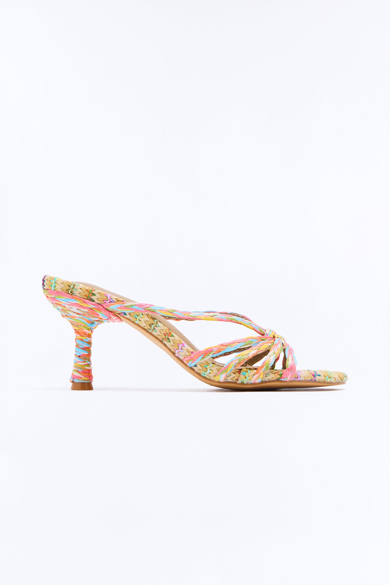 Back to It Raffia Heels - Tan/Multi