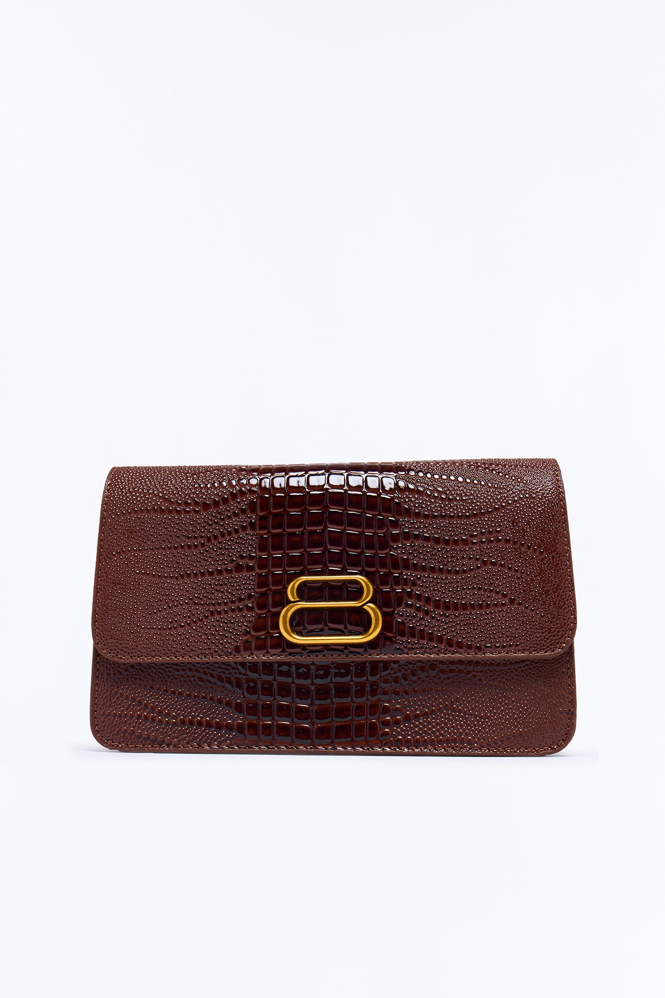 Croc Chic Handbag - Chocolate