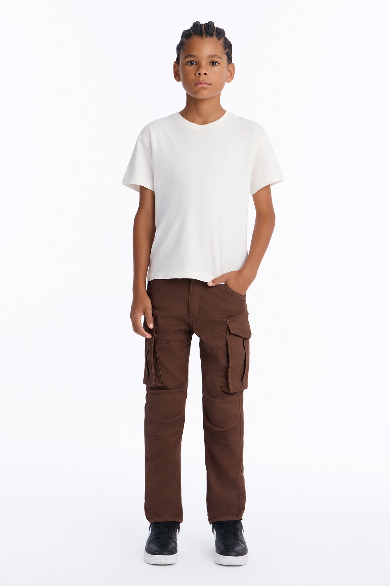 Mini Summer Games Slim Cargo Pants - Brown