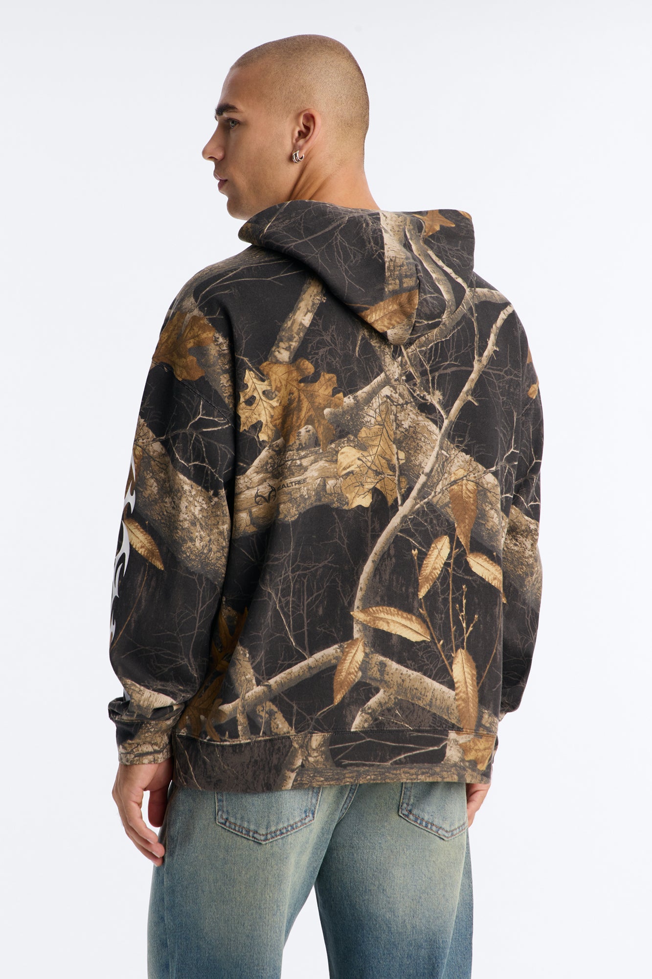 Real Tree Shadow Goth Hoodie - Camouflage