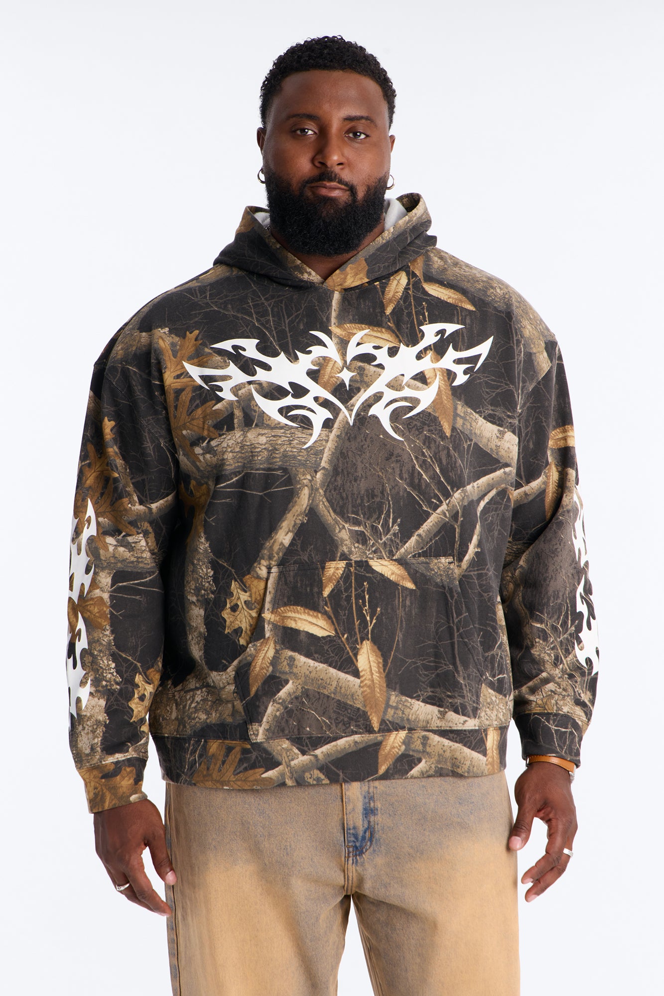 Real Tree Shadow Goth Hoodie - Camouflage