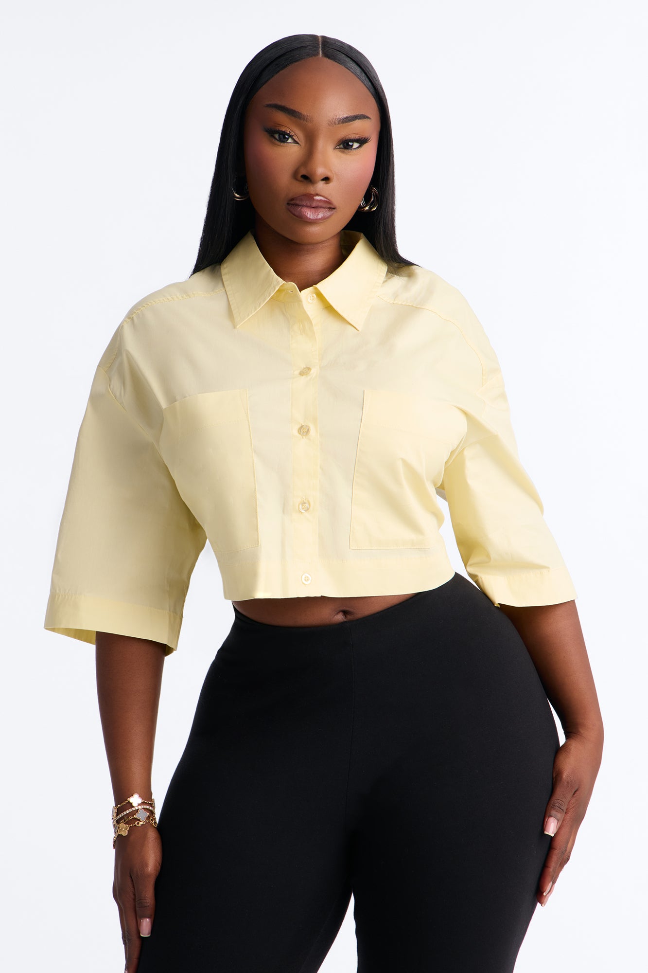 Busy Weekends Poplin Shirt - Butter Yellow