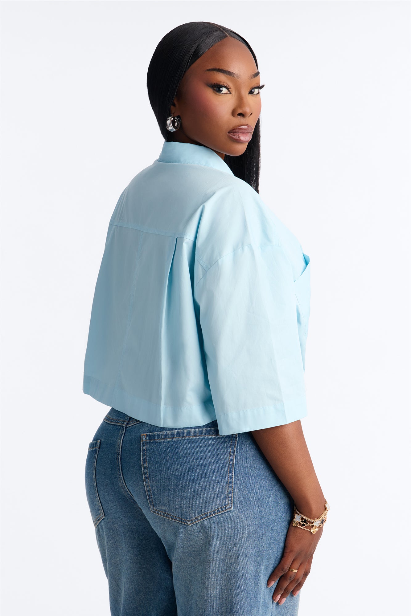 Busy Weekends Poplin Shirt - Light Blue