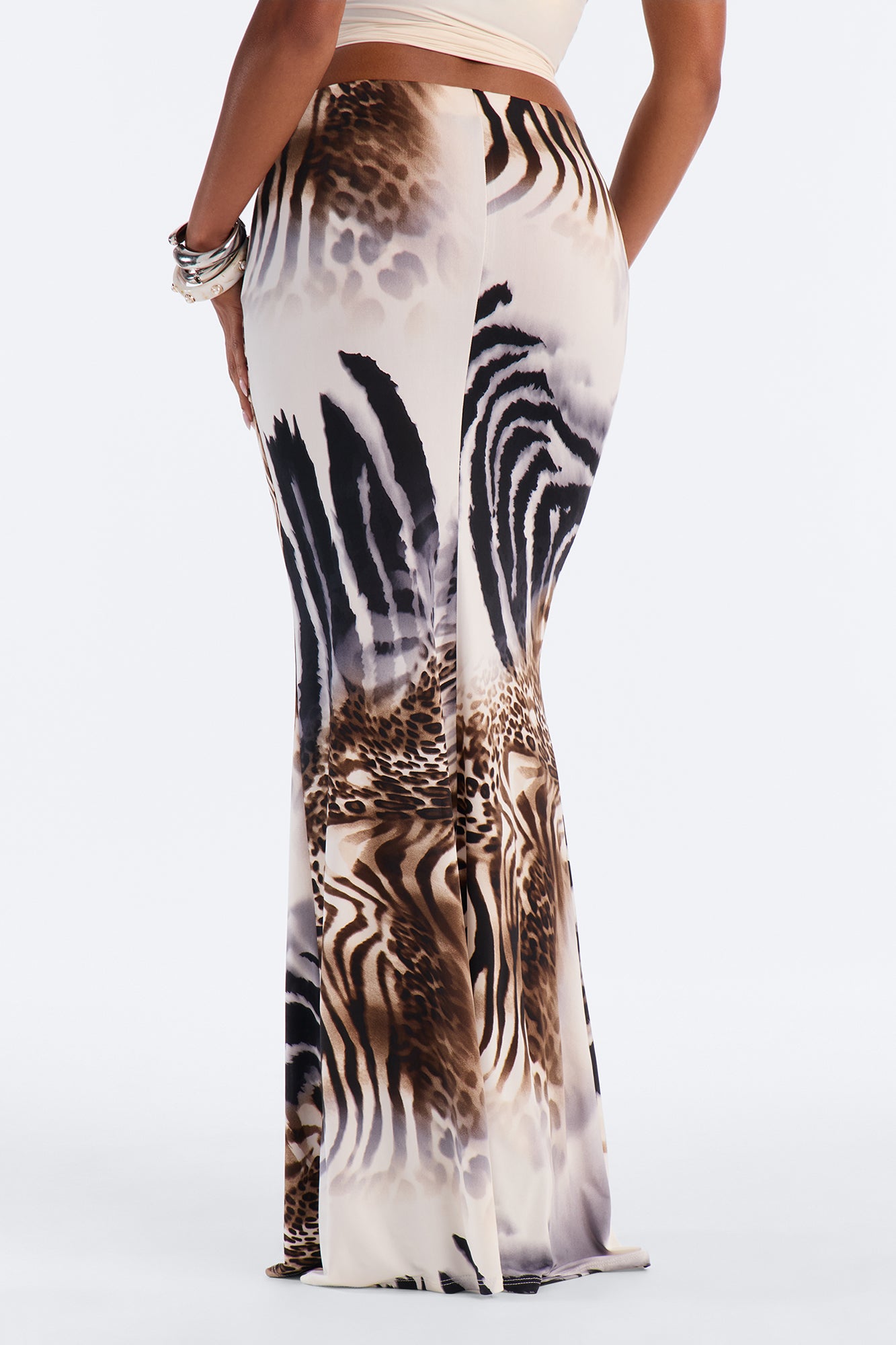 Safari Nights Mermaid Maxi Skirt - Black/combo