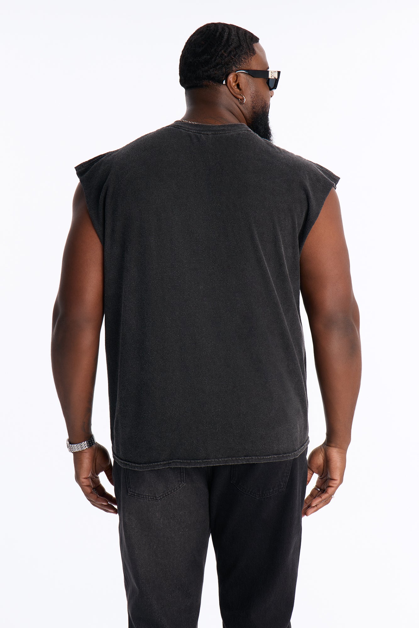 Legendary Vintage Oversized Muscle Tee - Black