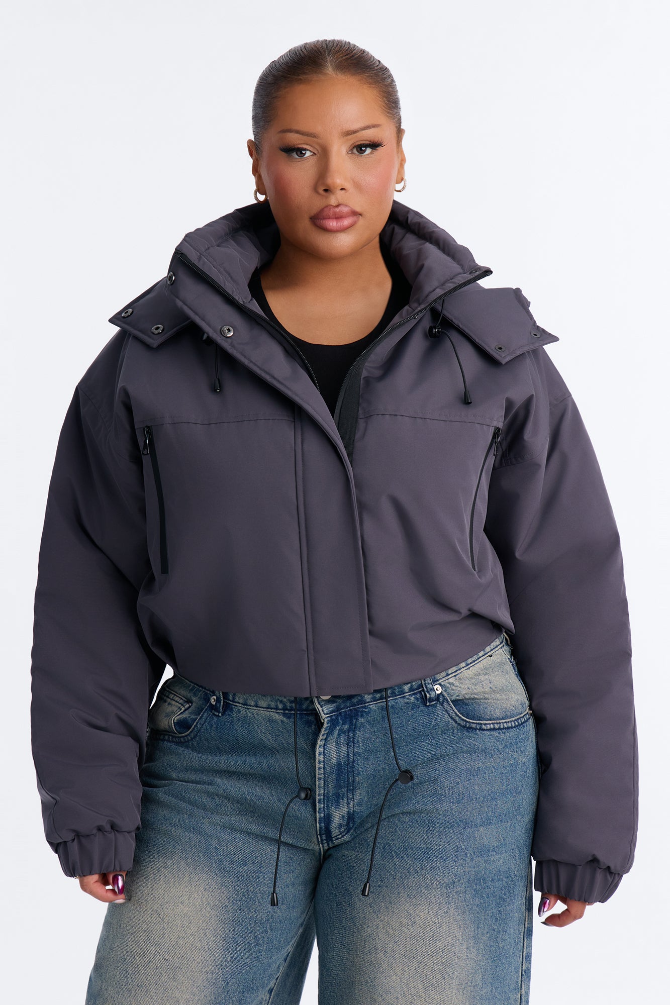 Kita Windbreaker Jacket - Charcoal