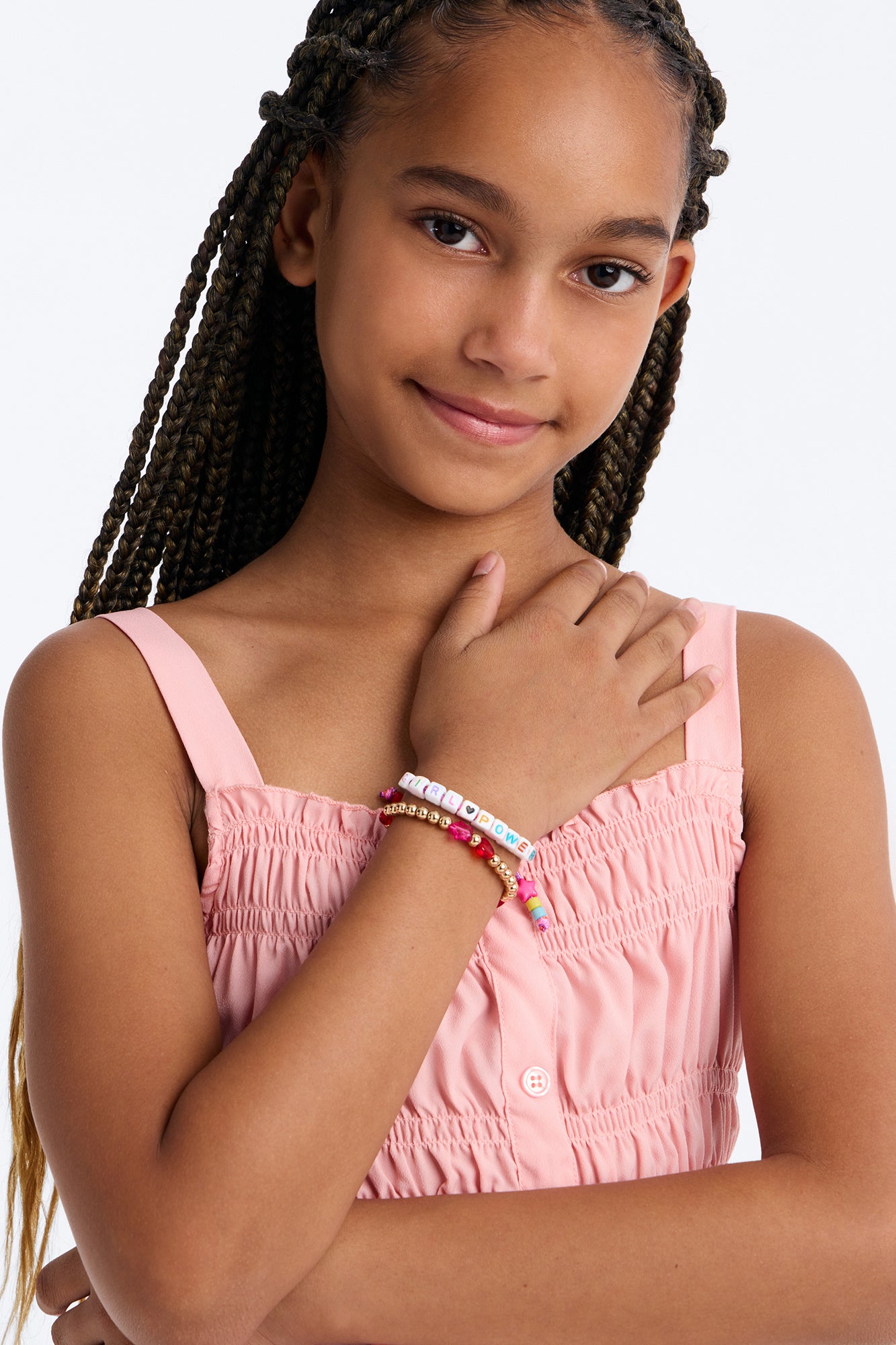 Mini Girl Power 2pc Bracelet Set - Gold/combo