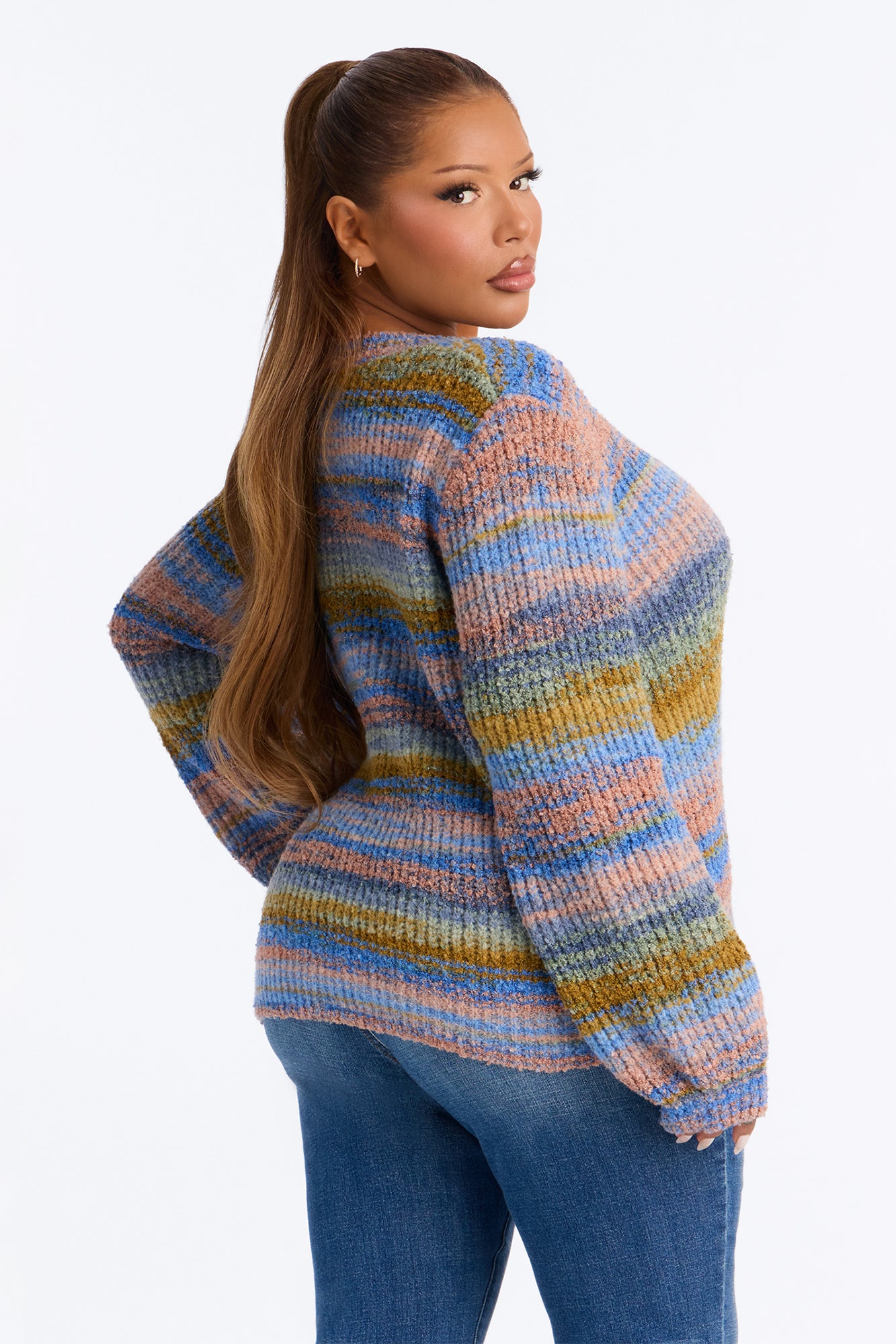 Amber Dusk Multi Stripe Cardigan - Multi Color